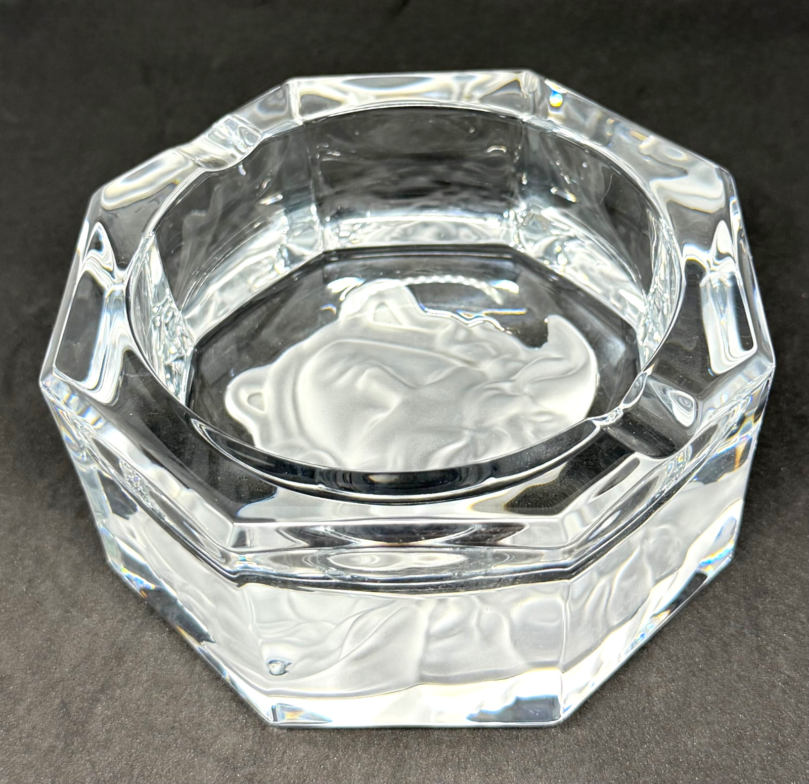 Versace Rosenthal Medusa Crystal Ashtray Clear Medium 13cm 6in w/Box