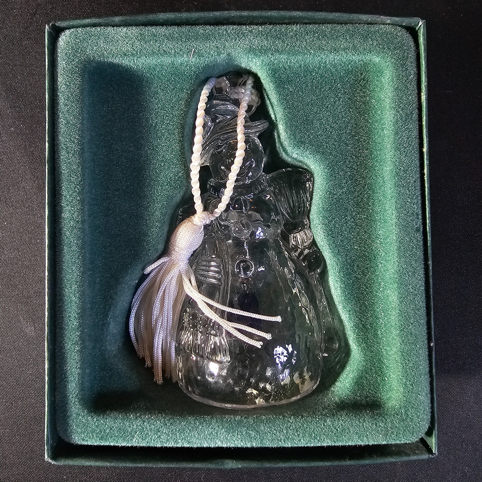 WATERFORD Marquis SNOWMAN BELL ORNAMENT, 3 3/4″, Christmas, Germany, 2000, NIB