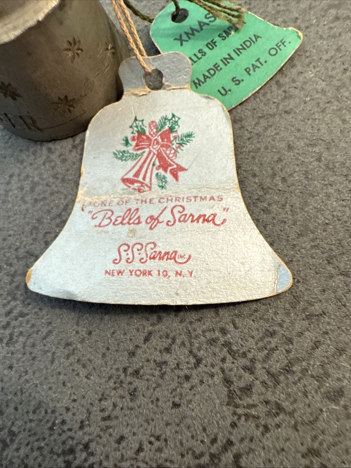 Vintage Bells of Sarna Diwali Brass Bell India NWT Original Tag Handmade