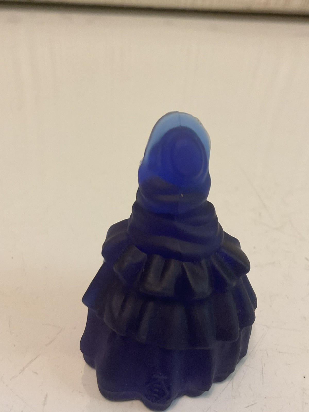 Boyd Glass Louise Doll Figurine Satin Cobalt Blue Vintage Glassware Decor 80s