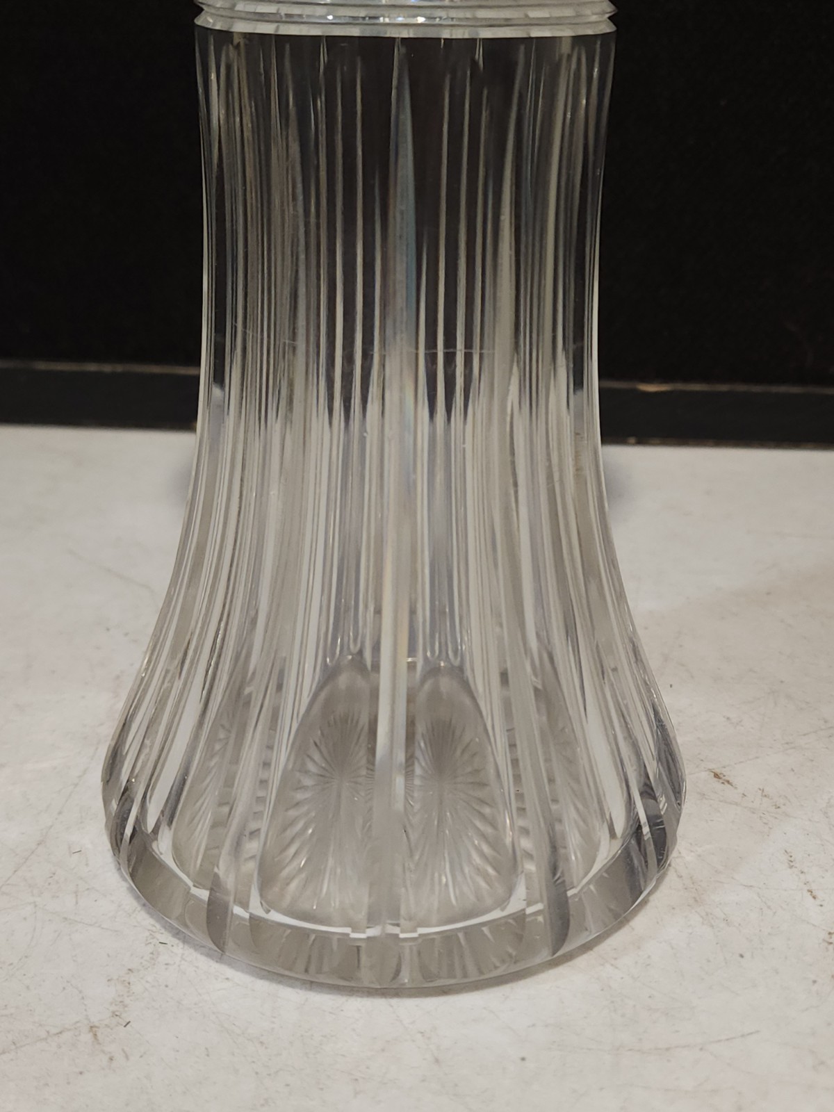 Old Pairpoint Urn & Flame Corset Vase 10 1/4” American Brilliant Cut Glass ABP