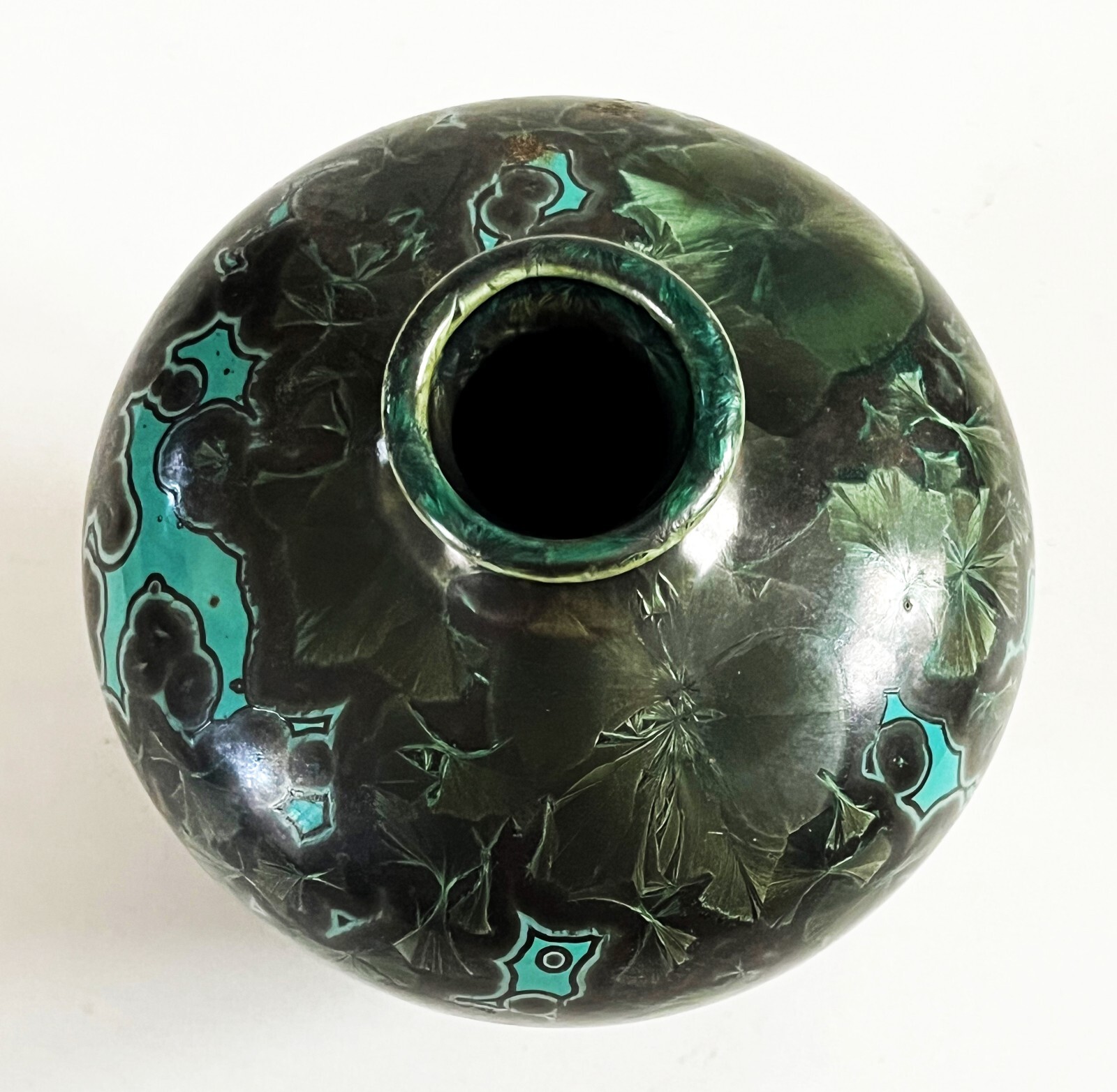 JON PRICE LAGUNA BEACH STUDIO ART POTTERY CRYSTALLINE PORCELAIN WEED POT VASE
