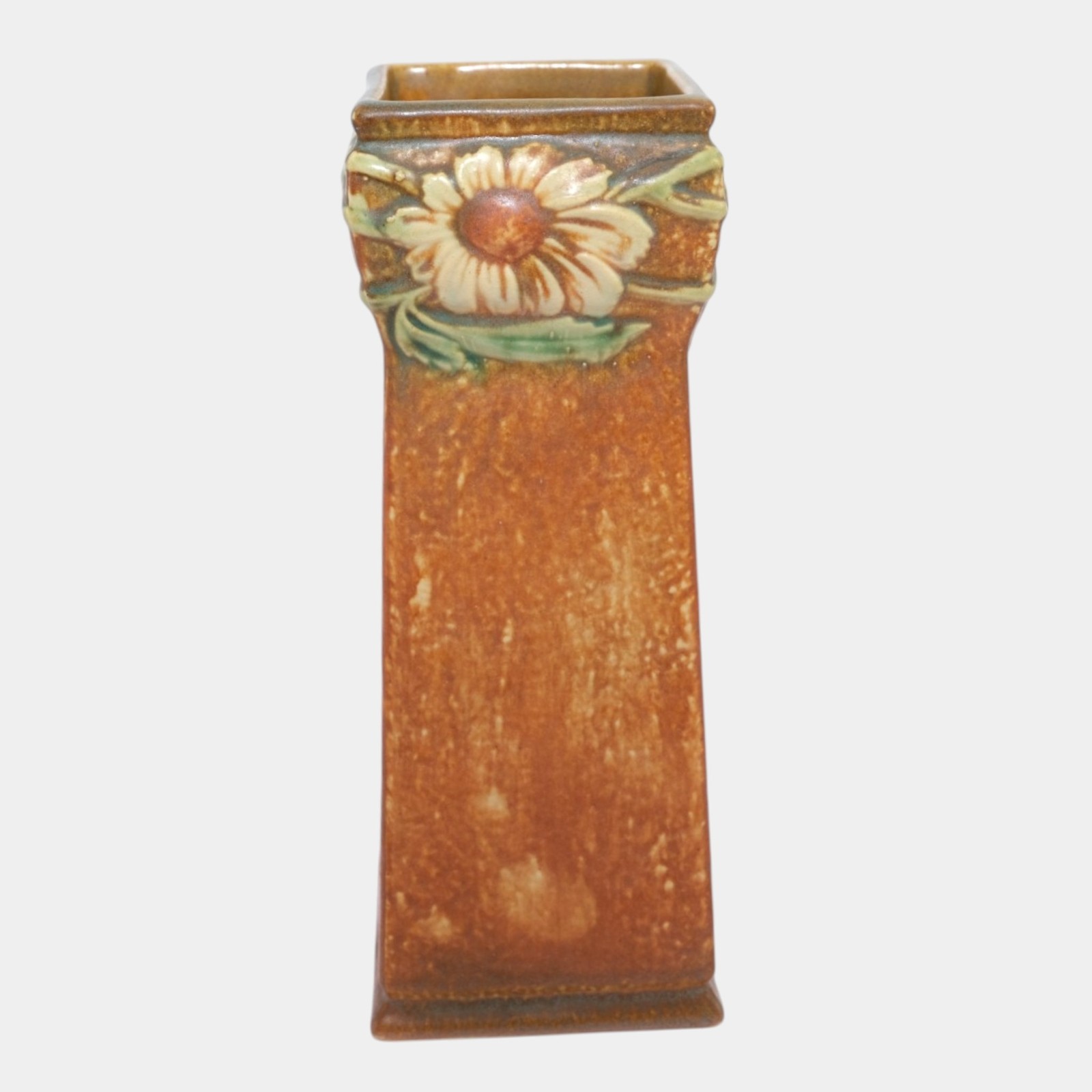 Roseville Dahlrose 1928 Vintage Arts And Crafts Pottery Flower Vase 371-10