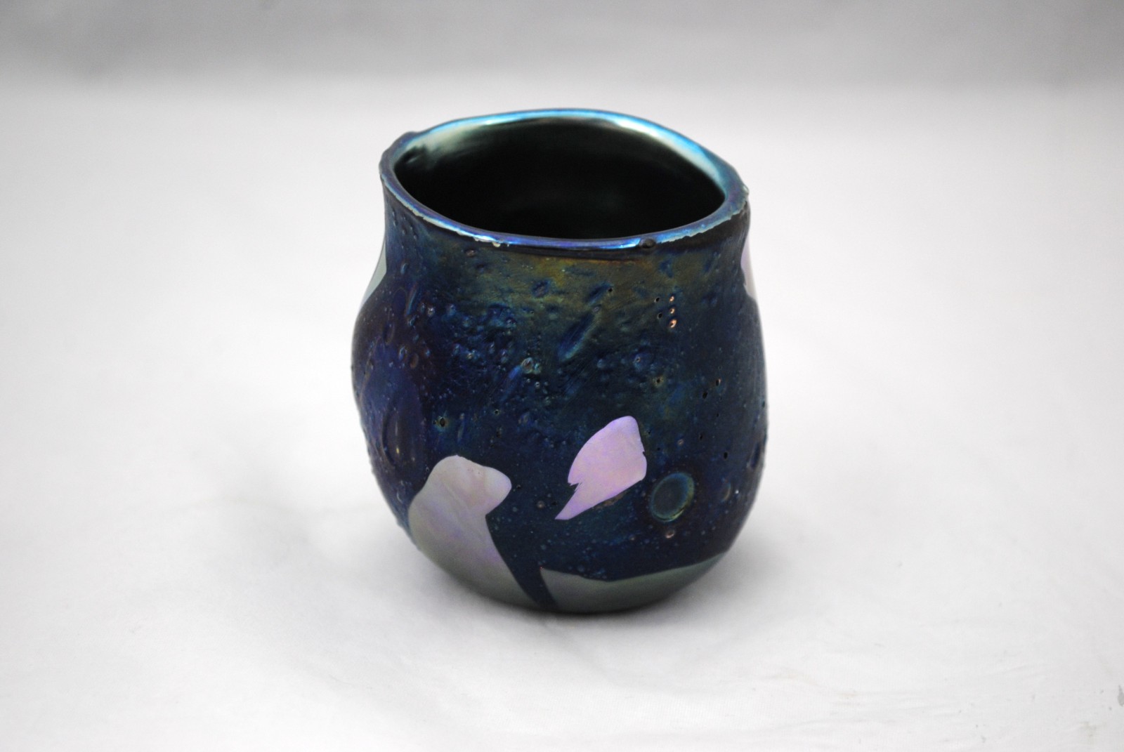 Charles Lotton Lava Art Glass Vase 1976 3 inches