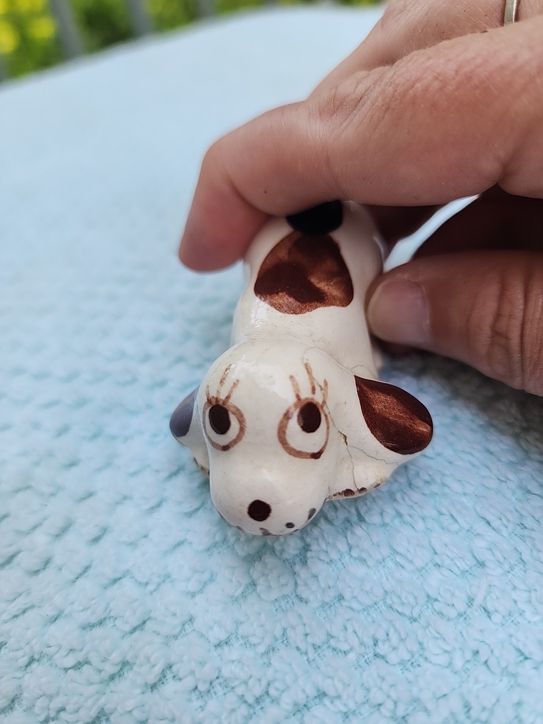 Vintage 1950’s Rio Hondo California Pottery Playful Crouching Dog Figurine