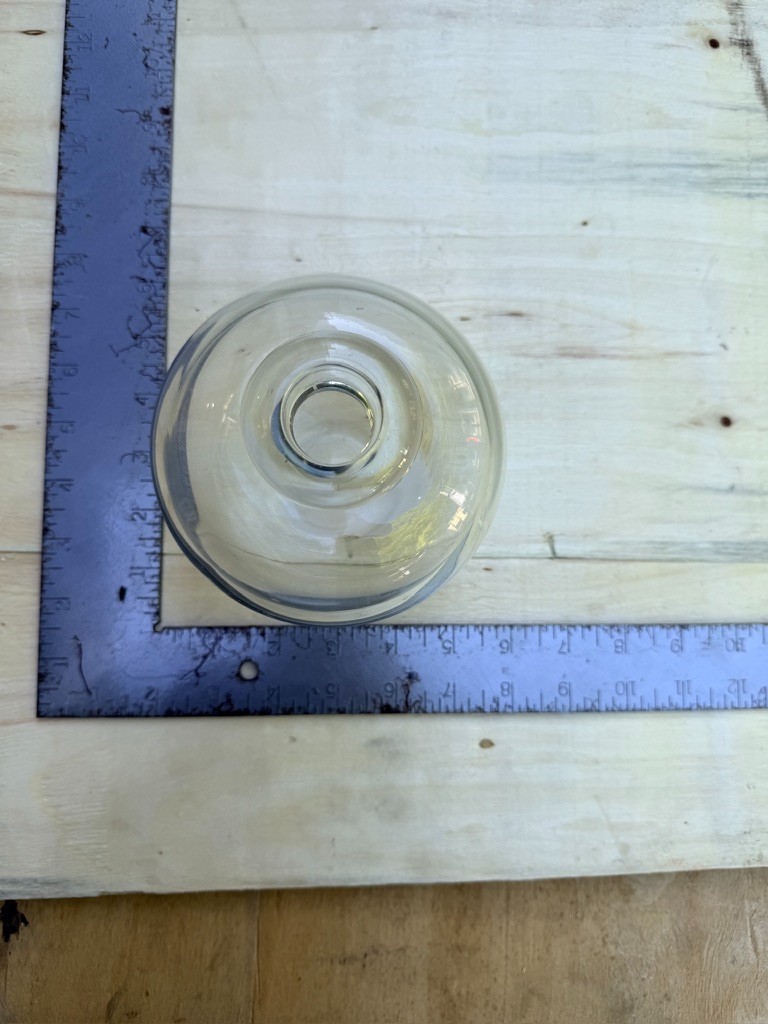 Vintage Mouth Blown Glass Potbelly Vase