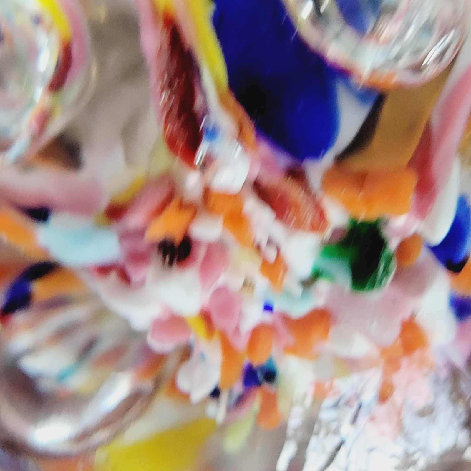 Maude Bob St Clair Colorful Art Glass Paperweight Control Bubbles 1975 Signed