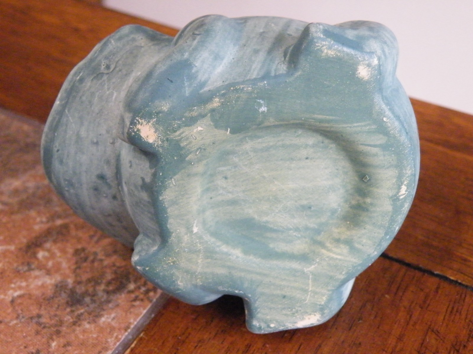 VINTAGE Ceramic Pottery FROG TOAD 2-1/2″ small PLANTER Succulent SIZE Free Ship