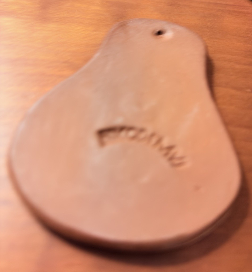 Vintage Nicodemus Pottery Ferro Stone Christmas Ornament Partridge Pear Tree