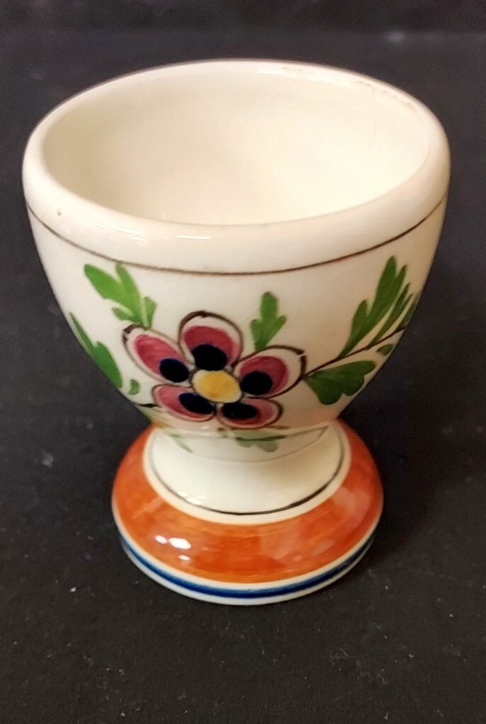 ‘DELFT’ HOLLAND MULTI-COLORED Signed 3 Stars D.P. SINGLE EGG Cup-sale