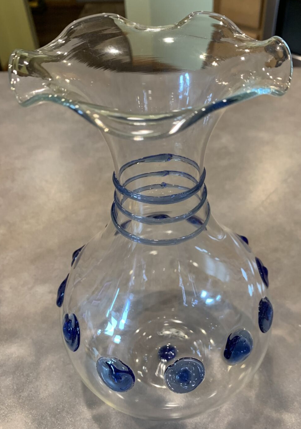 Vetro Soffiato Lavorato Amano Soffieria Parise Venetian Art Glass Vase Italy