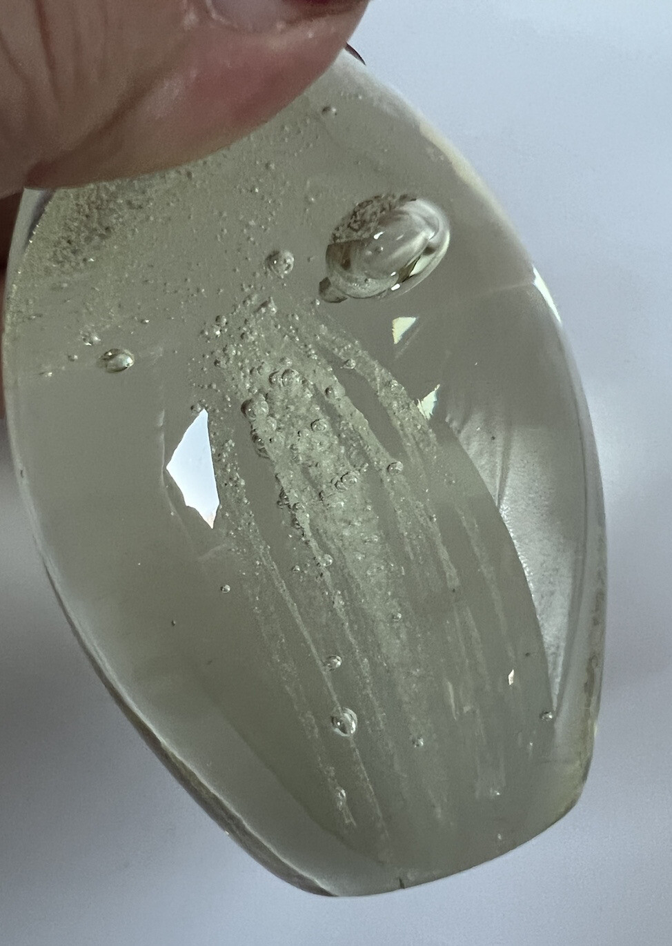 Glass Paperweight Studio Art Glass Like Anemone Or Jellyfish Clear Ocean Water