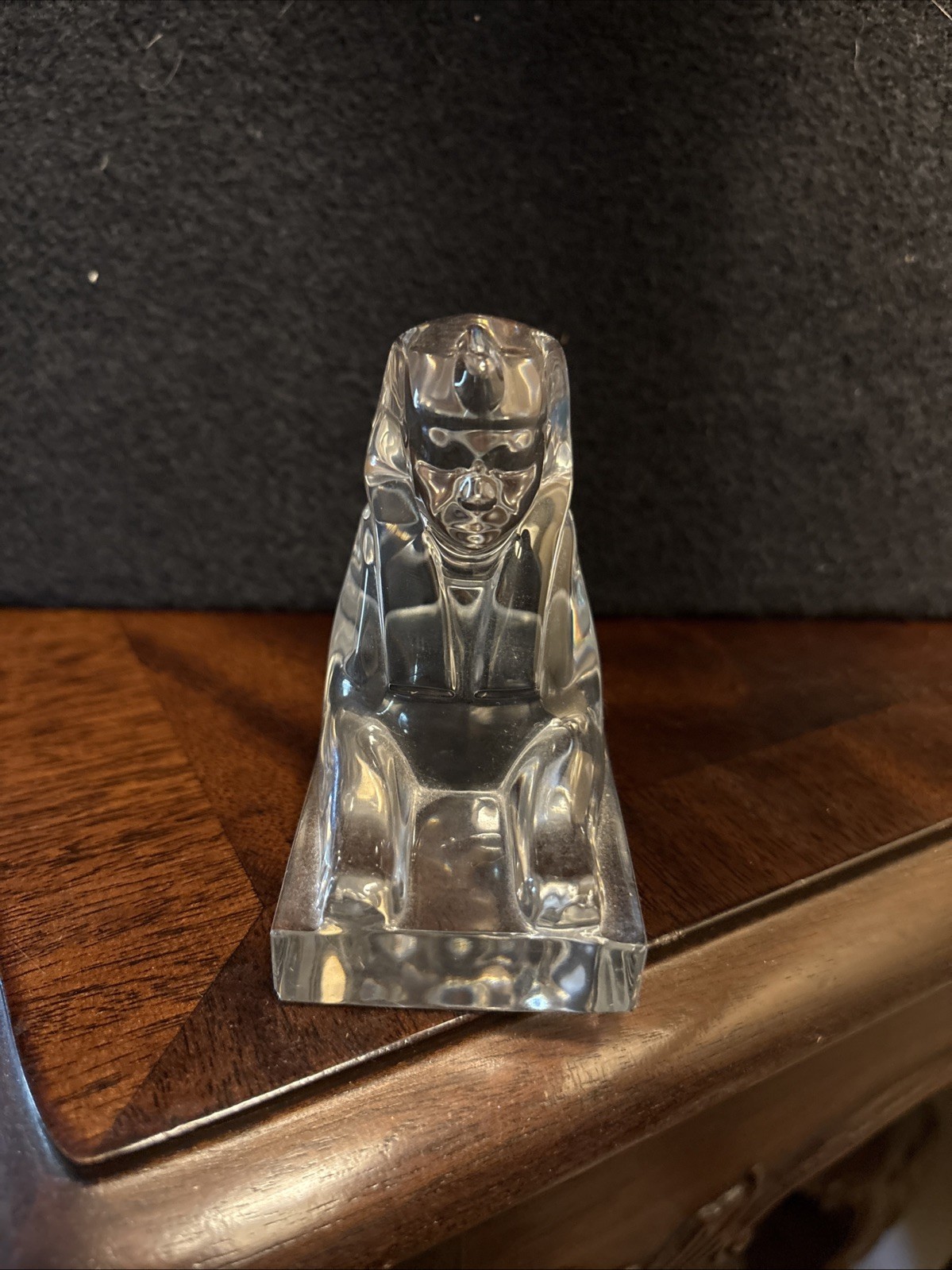 Baccarat Crystal Egyptian Sphinx Cat Figurine Paperweight Sculpture France