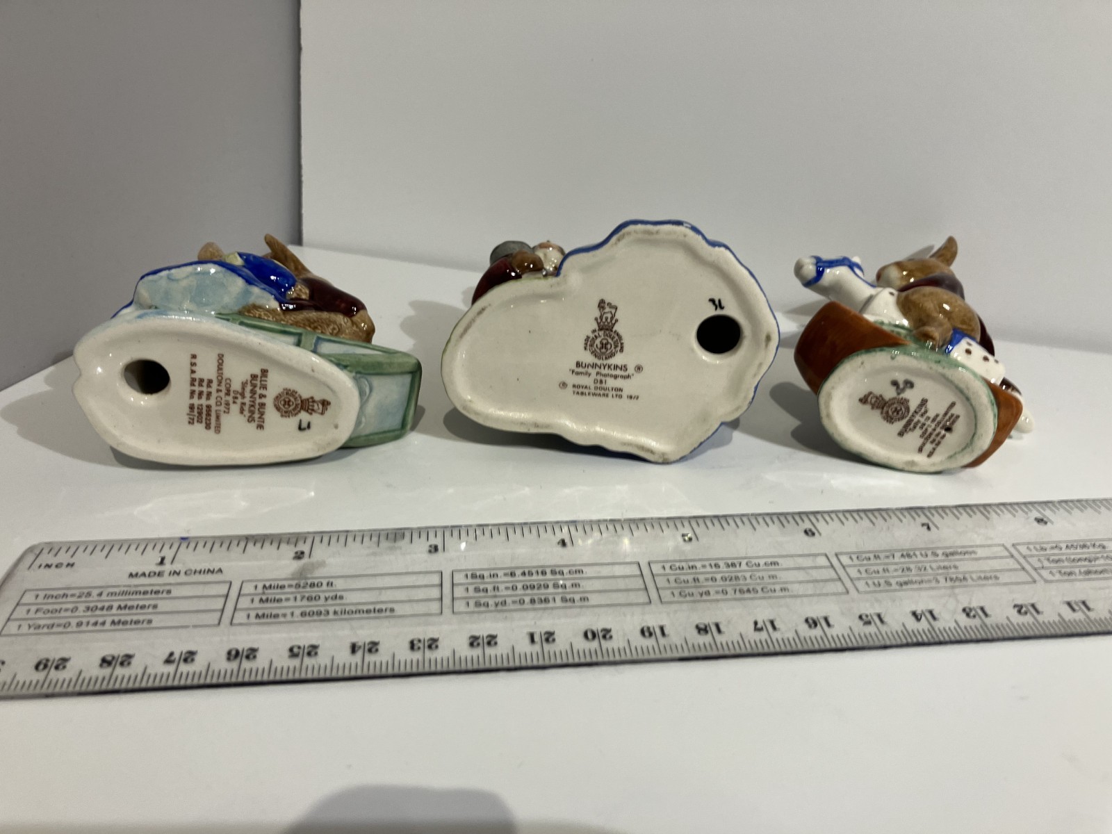 Royal Doulton Bunnykins set of 3 figurines