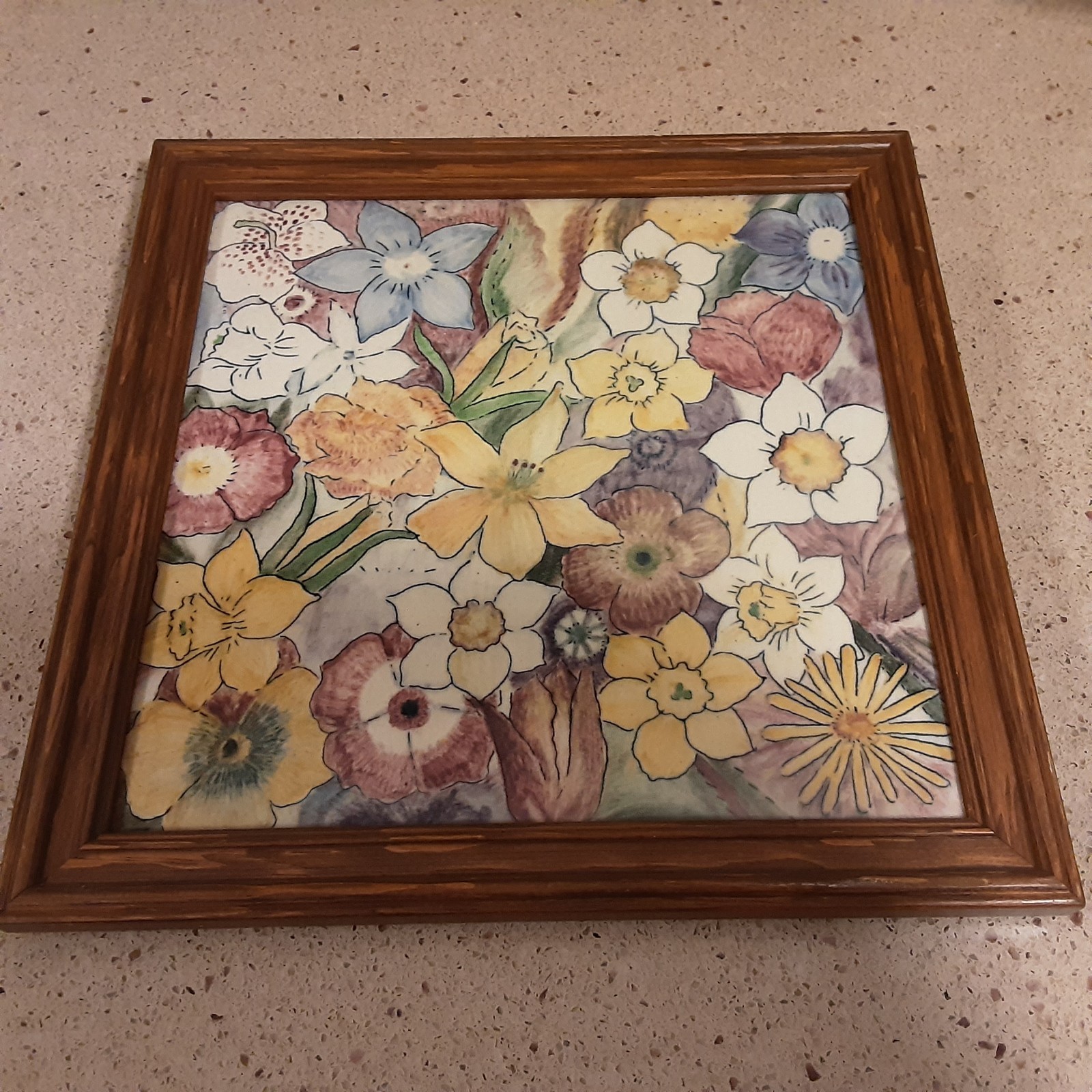 Vintage 1981 Santa Barbara Ceramics Design Alvaro Suman Art Pottery Tile 11.75″
