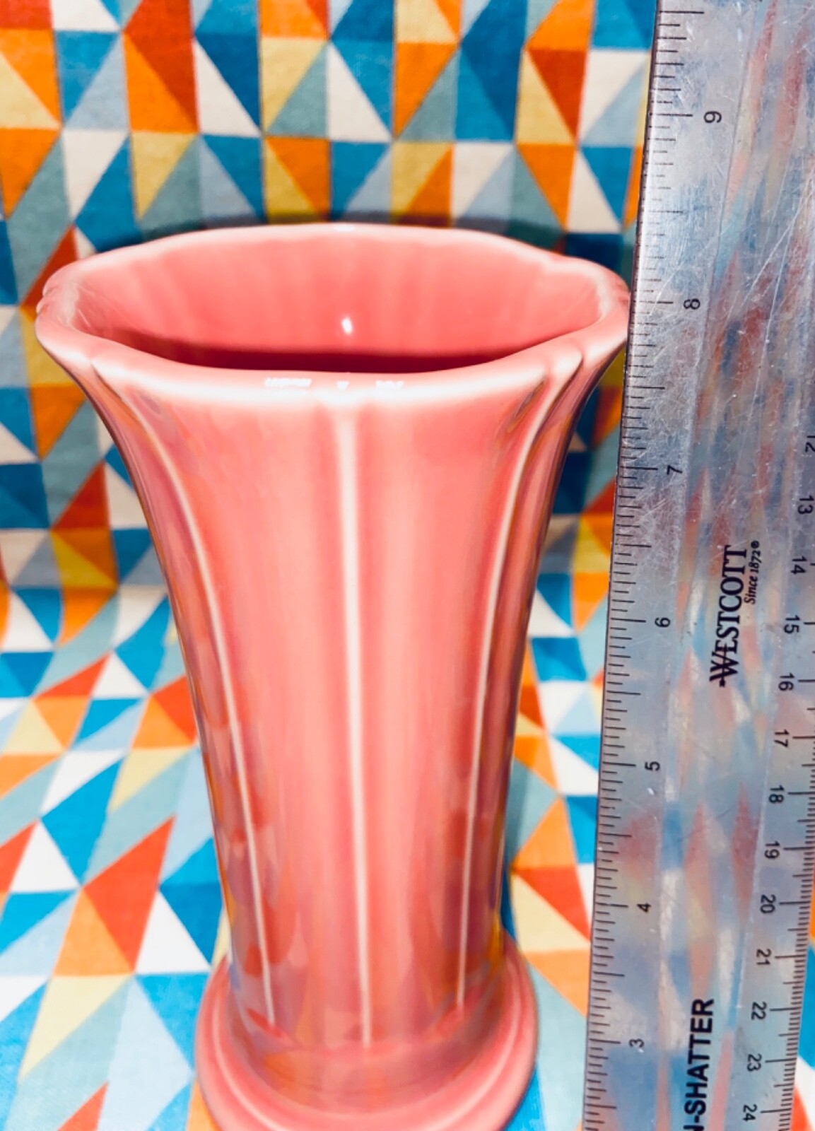 FIESTA Limited Run HTF small pink Peony 8” flower vase NEW FIESTAWARE free ship