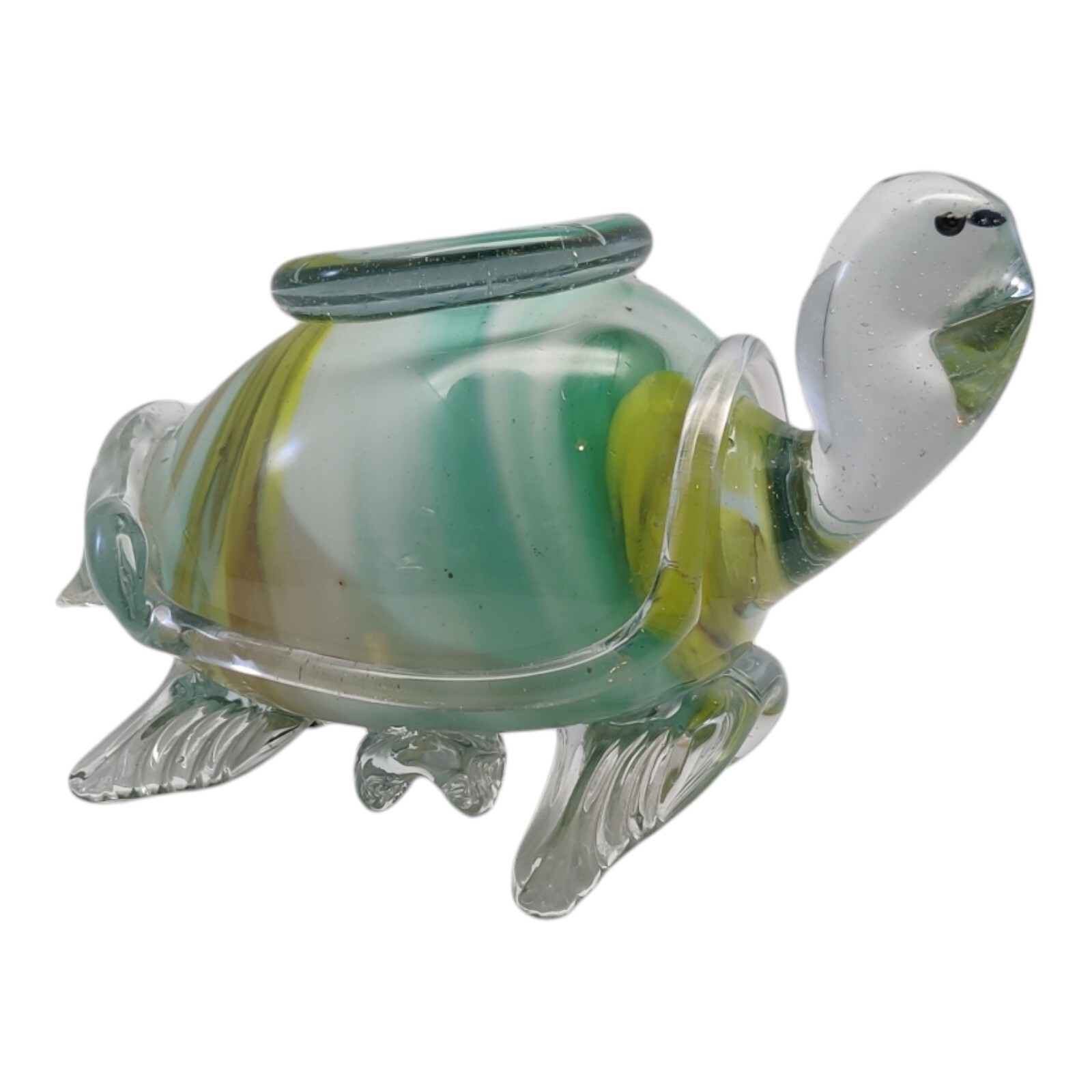 Blown Art Glass Sea Turtle Candle Holder