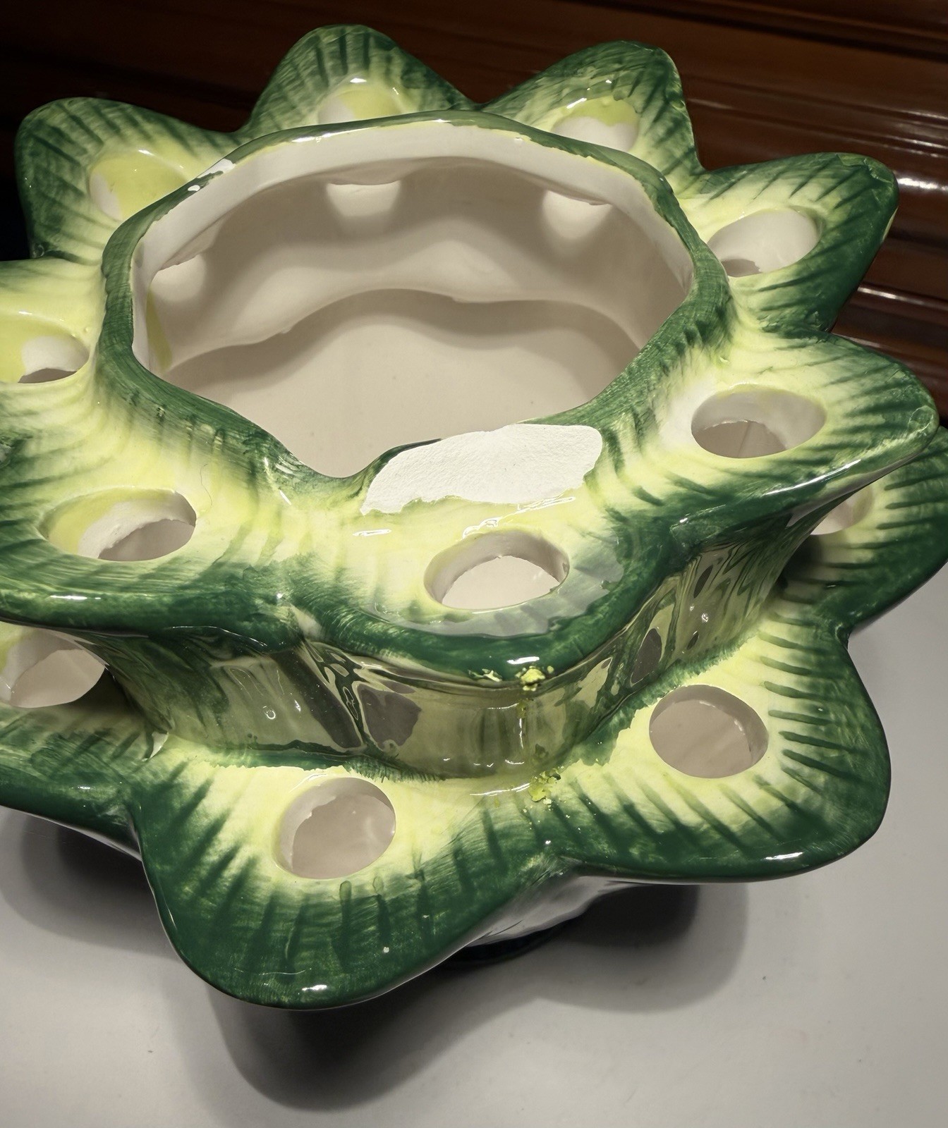 Vintage Tulipiere Green ARTICHOKE LARGE