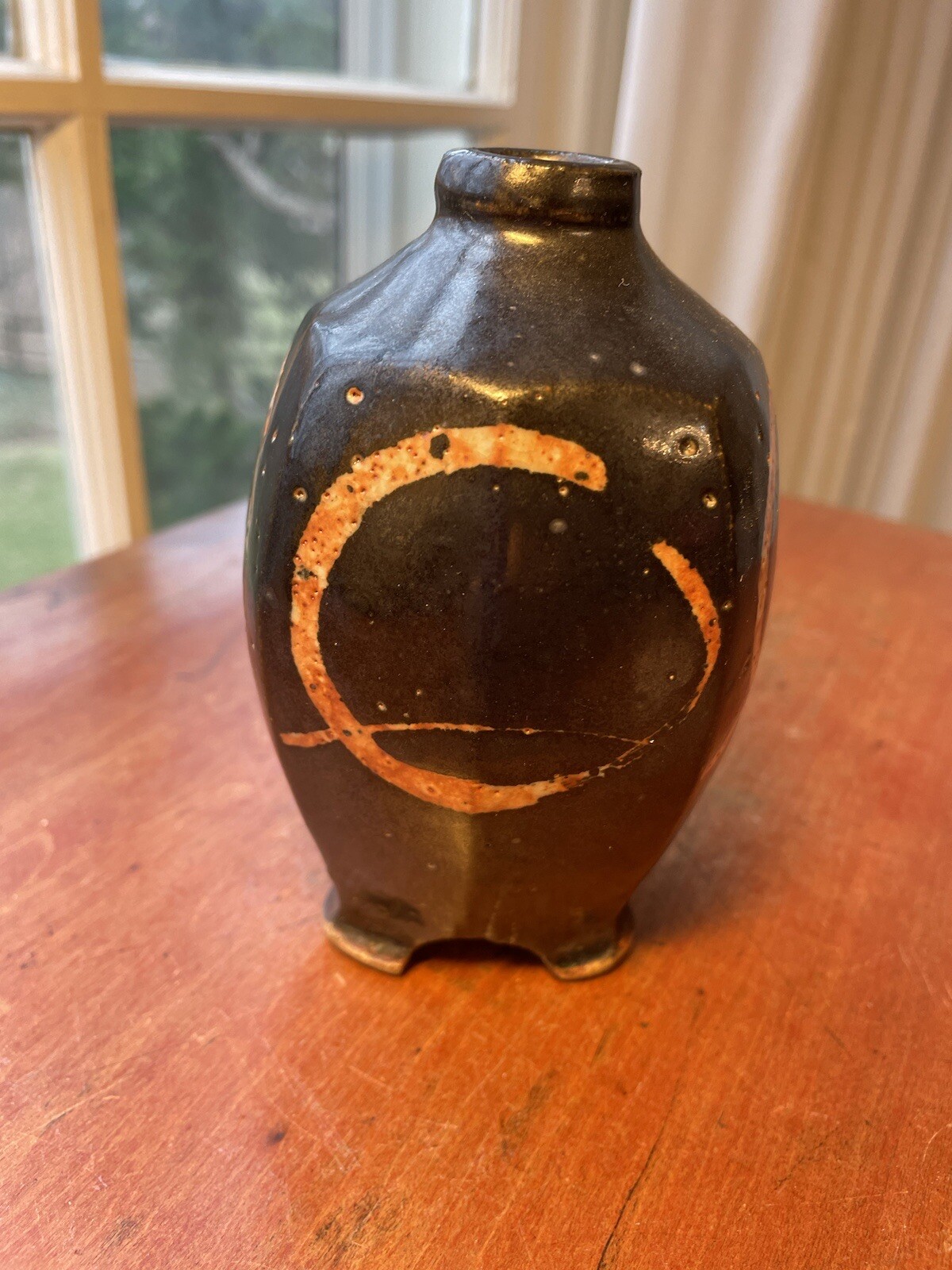 SEQUOIA MILLER Signed STUDIO ART POTTERY STONEWARE Bottle Vase