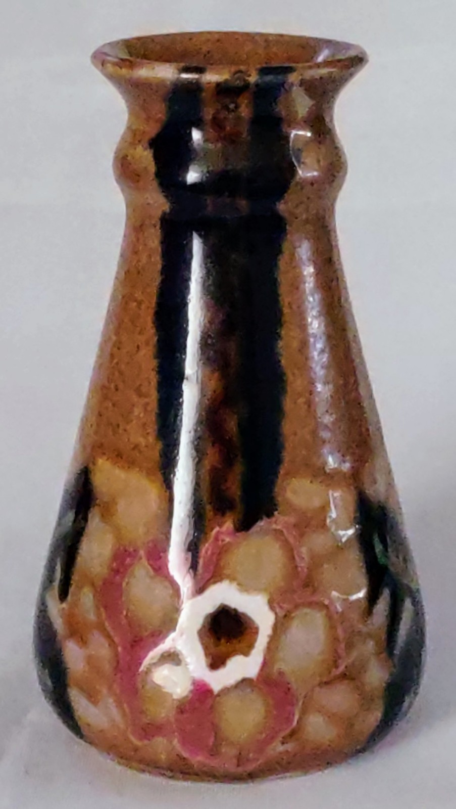 Carl Gebauer Beautiful Art Nouveau Pottery 5.5 In. Bud Vase, Made In Germany