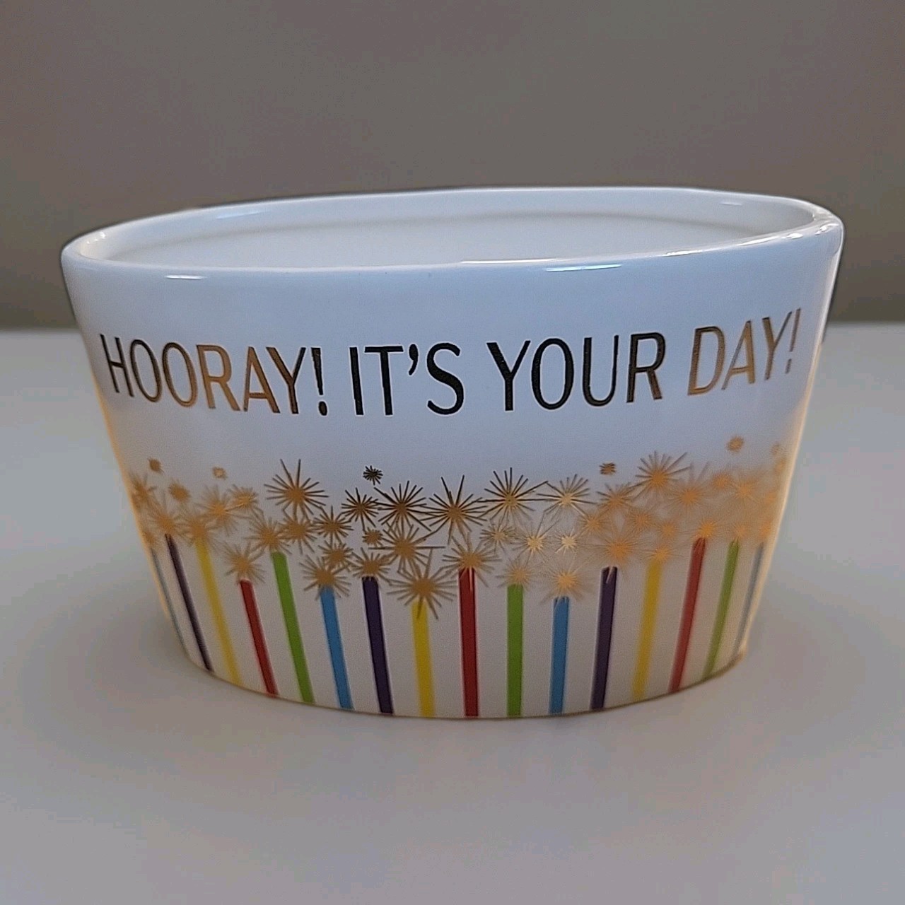 Birthday Congratulations Colorful Vase Planter Pot Hooray It’s Your Day Gift
