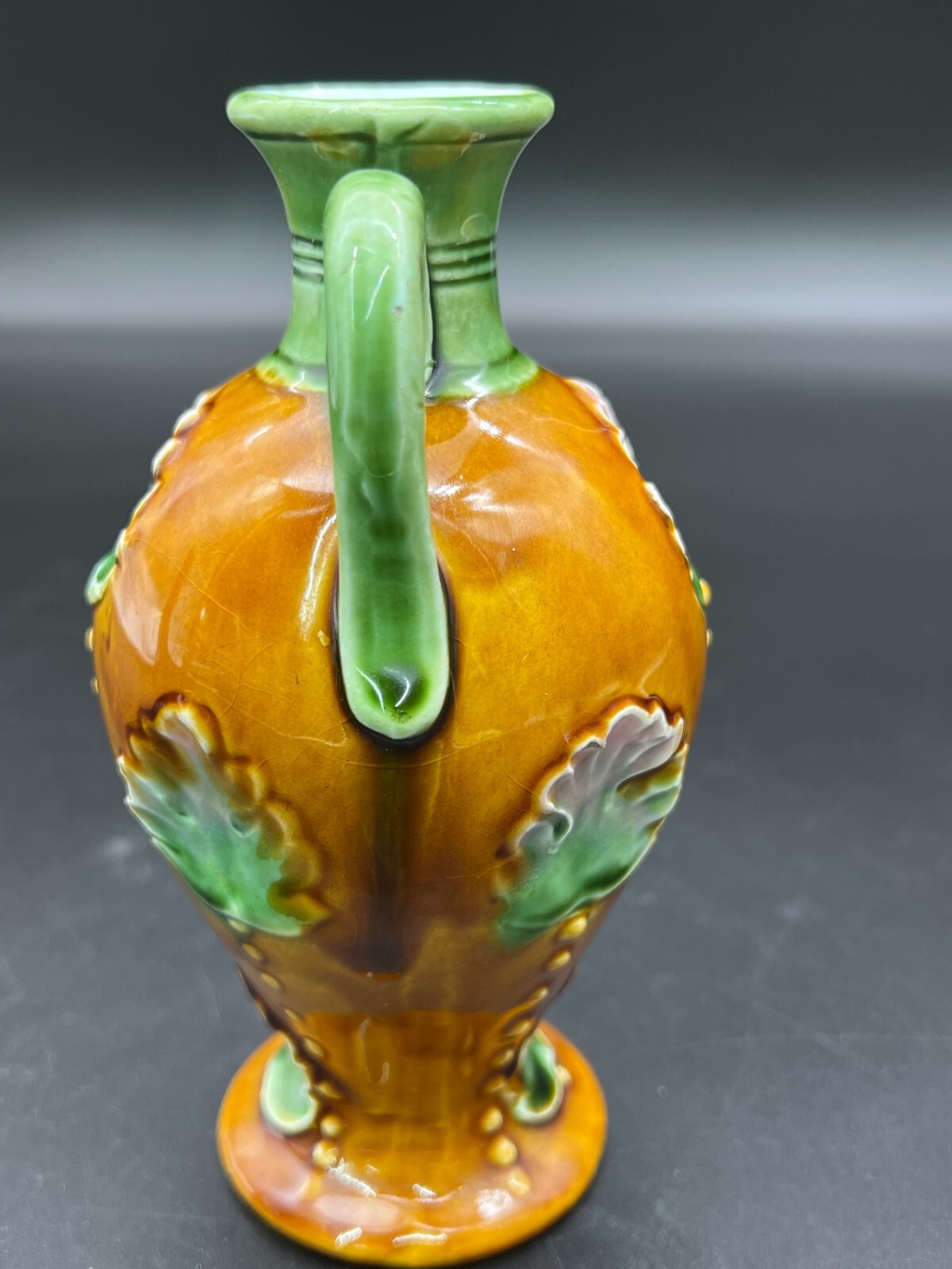 Continental Majolica Flower Bud Vase