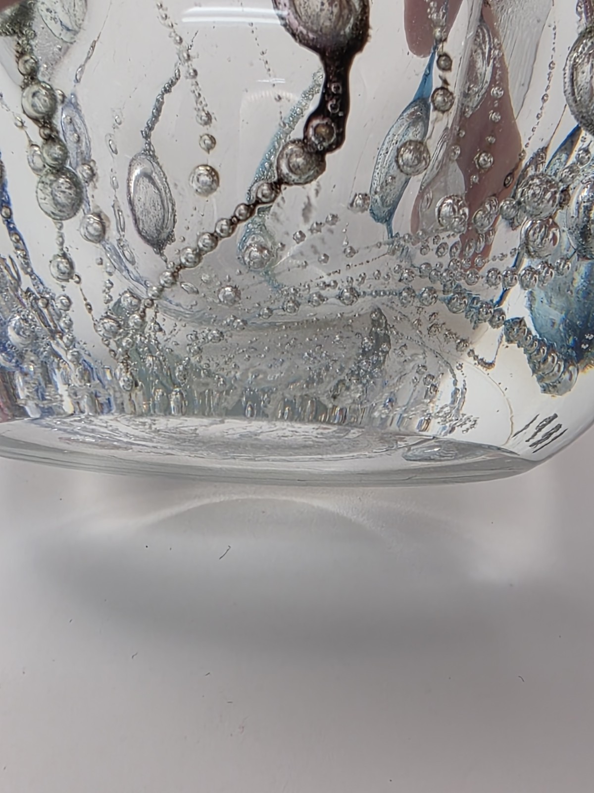 Vintage Leon Applebaum Blown Glass Paperweight Signed 1981 Multicolor