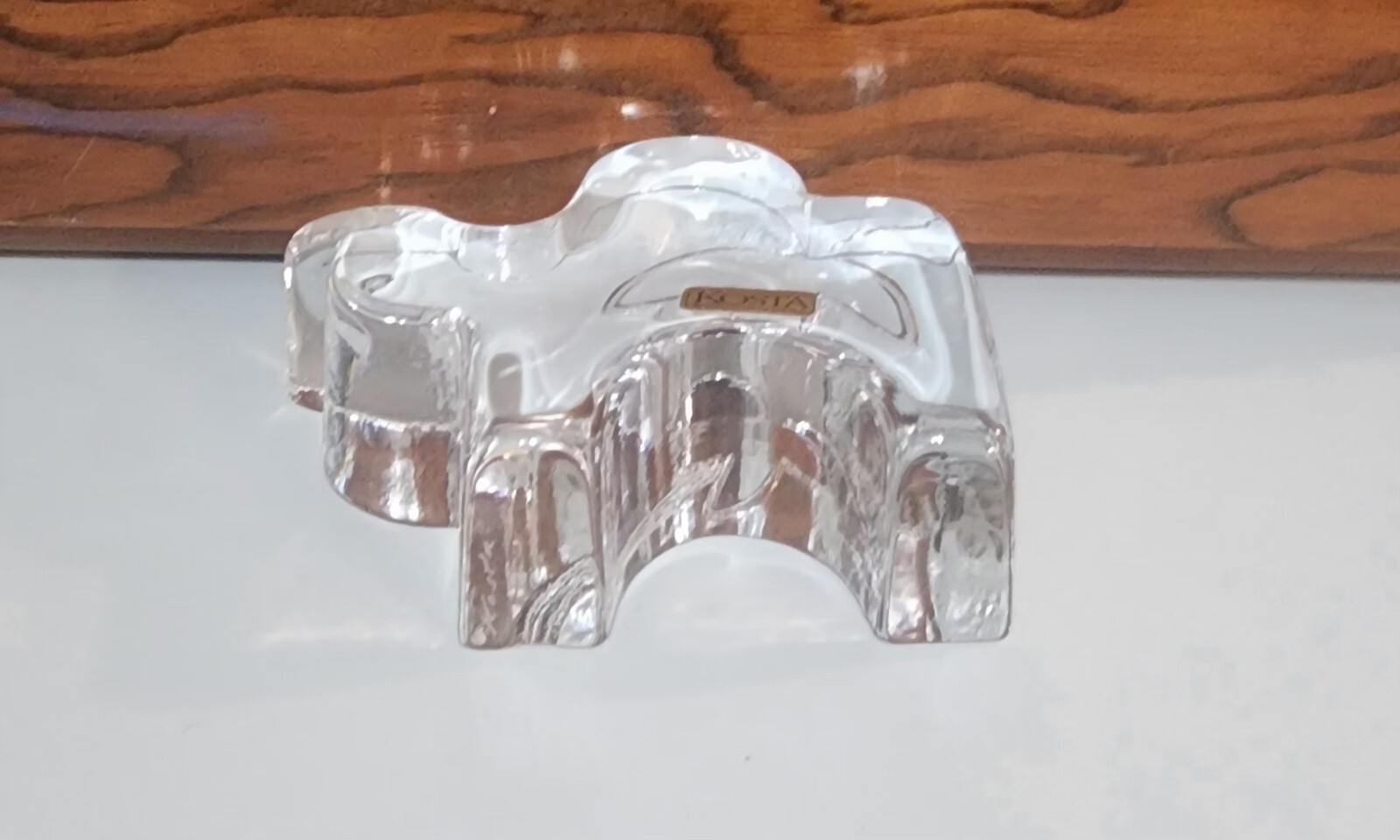 KOSTA BODA ZOO Camel Vintage Glass Figurine Signed With Orginal Sticker