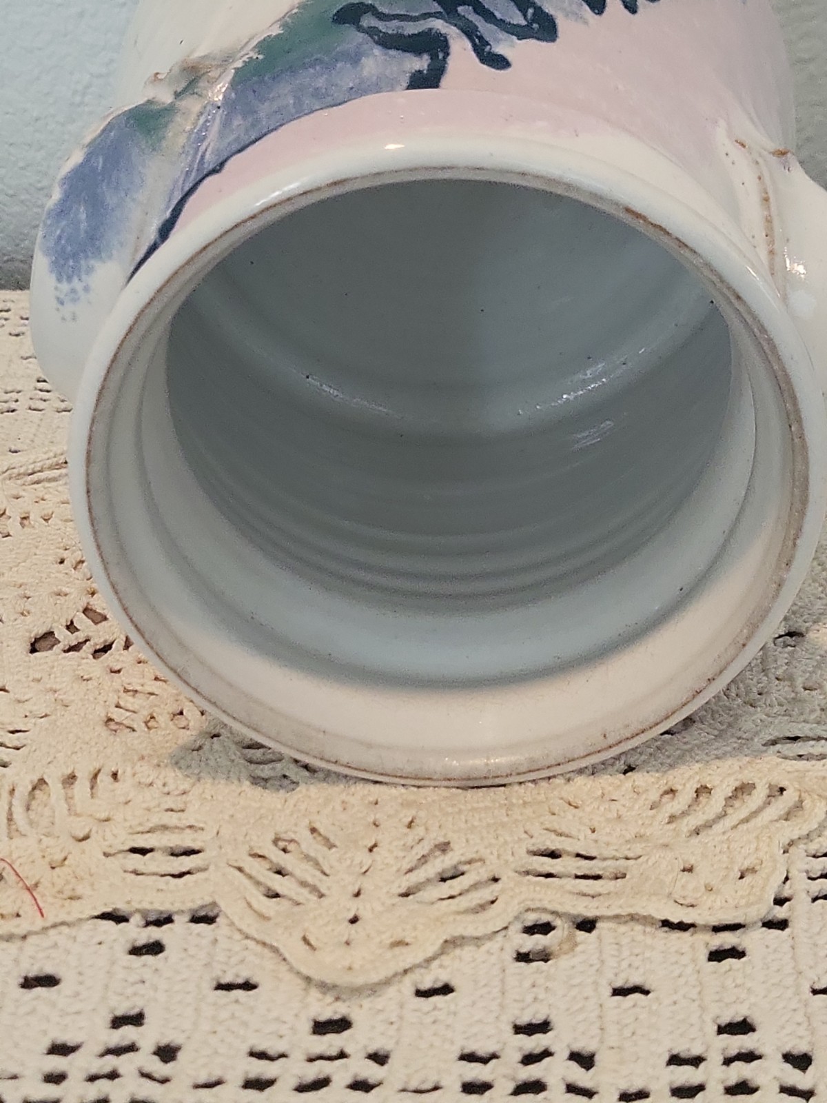 Brenner Tolliver Handmade Studio Art Pottery Utensil Holder Signed Abstract Gene