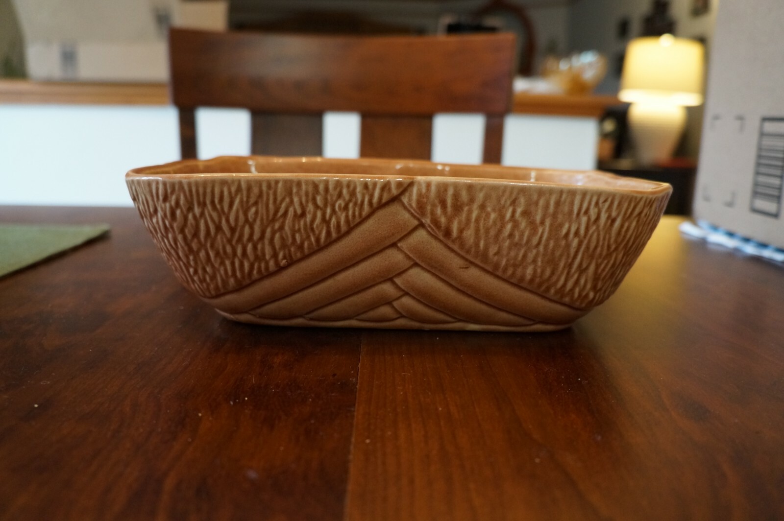 Cookson #842 Orange Rectangular Planter; 9.25 in wide