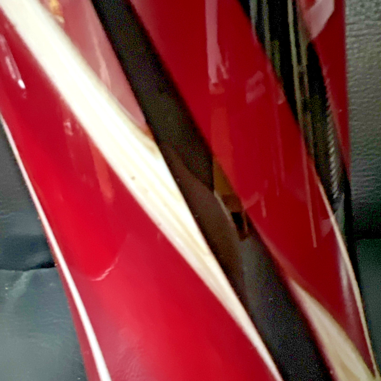 Huge Hand-Blown Large Glass Red and Black Vase 33 cm tall vintage