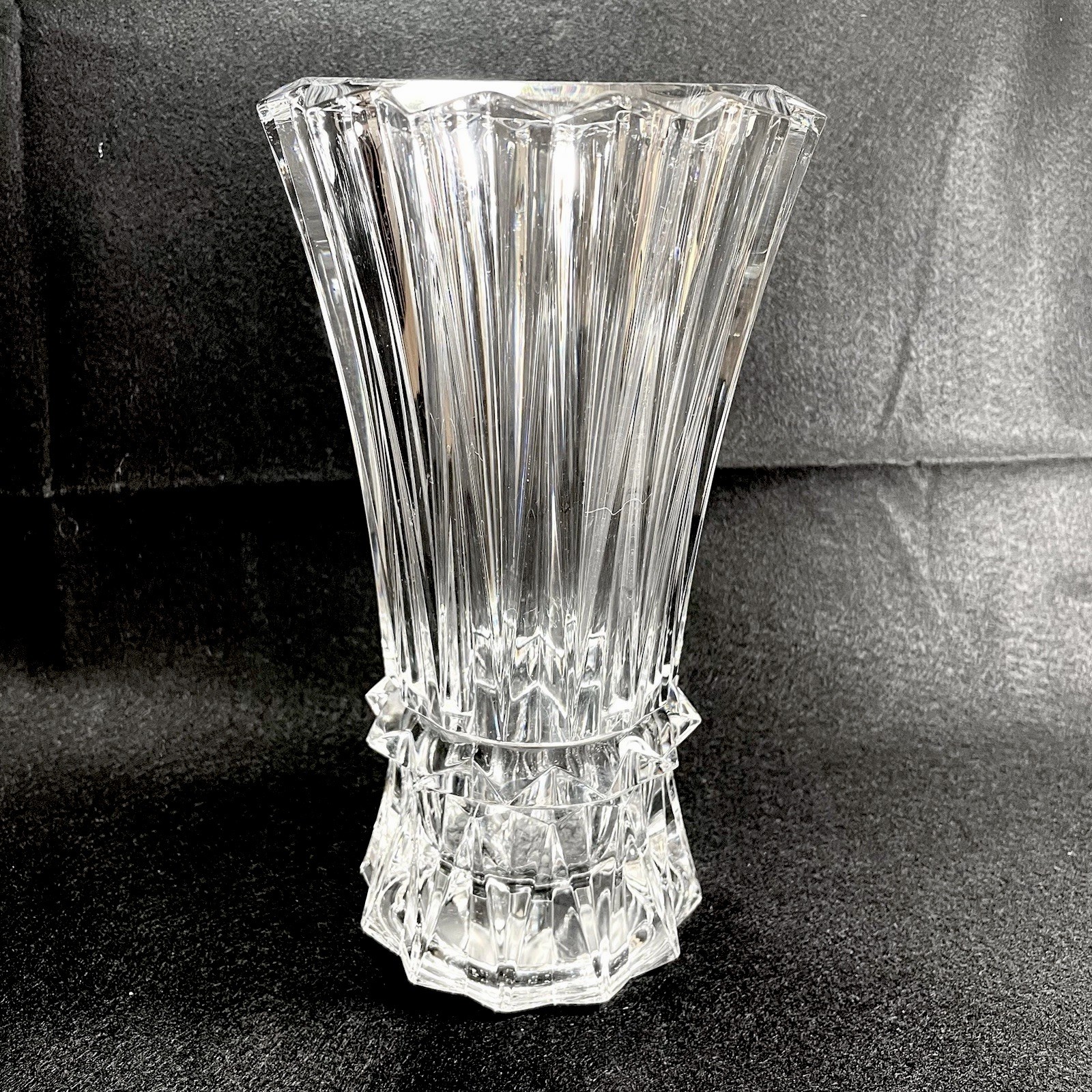 MIKASA RAINIER VASE Heavy Lead Crystal 1998 -2003 France Gorgeous Classy 10 3/4”
