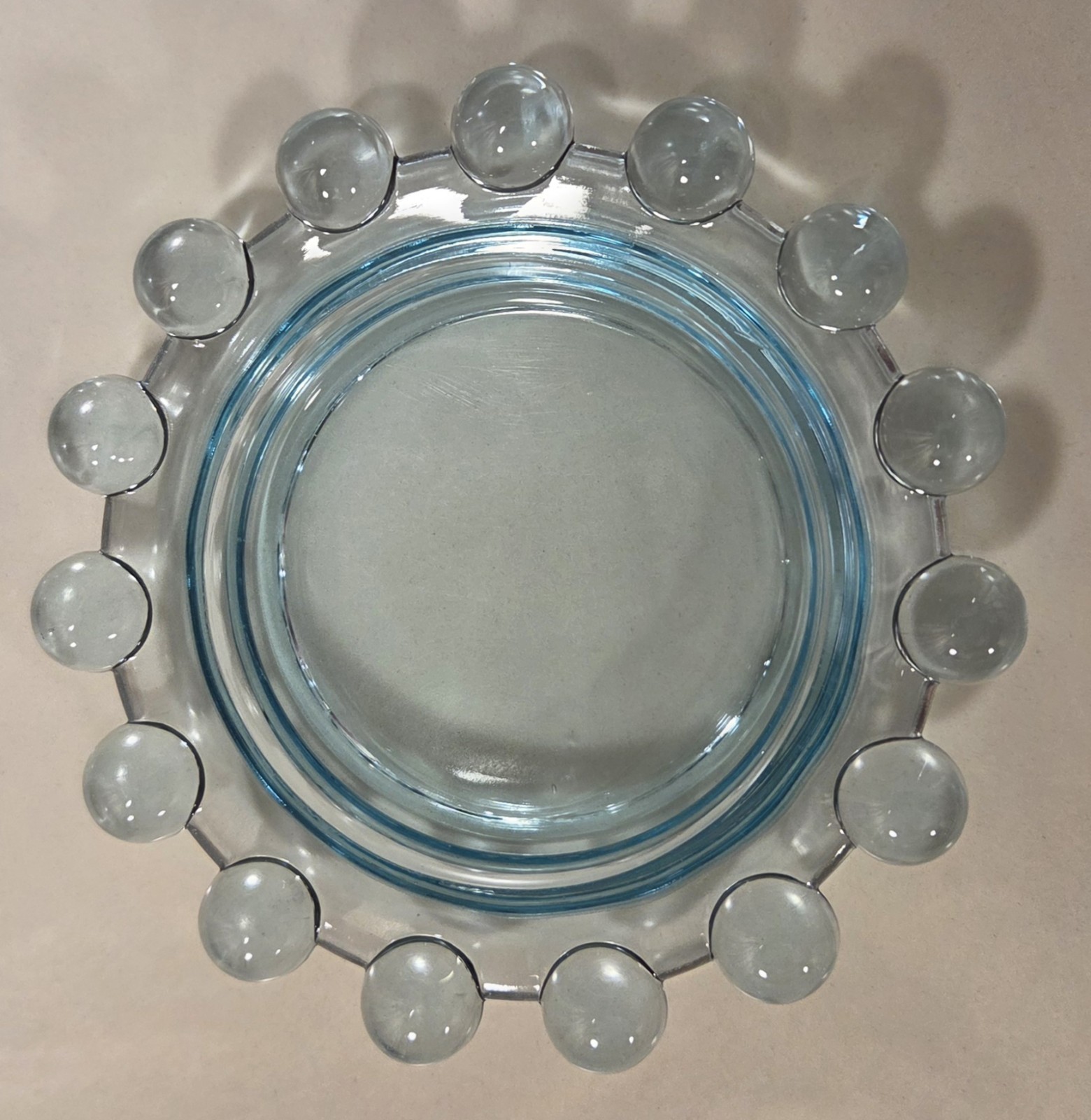 Vintage 2 Pc Imperial Candlewick 4″ Ashtray/Trinket Dish – Light Blue Set Of 2