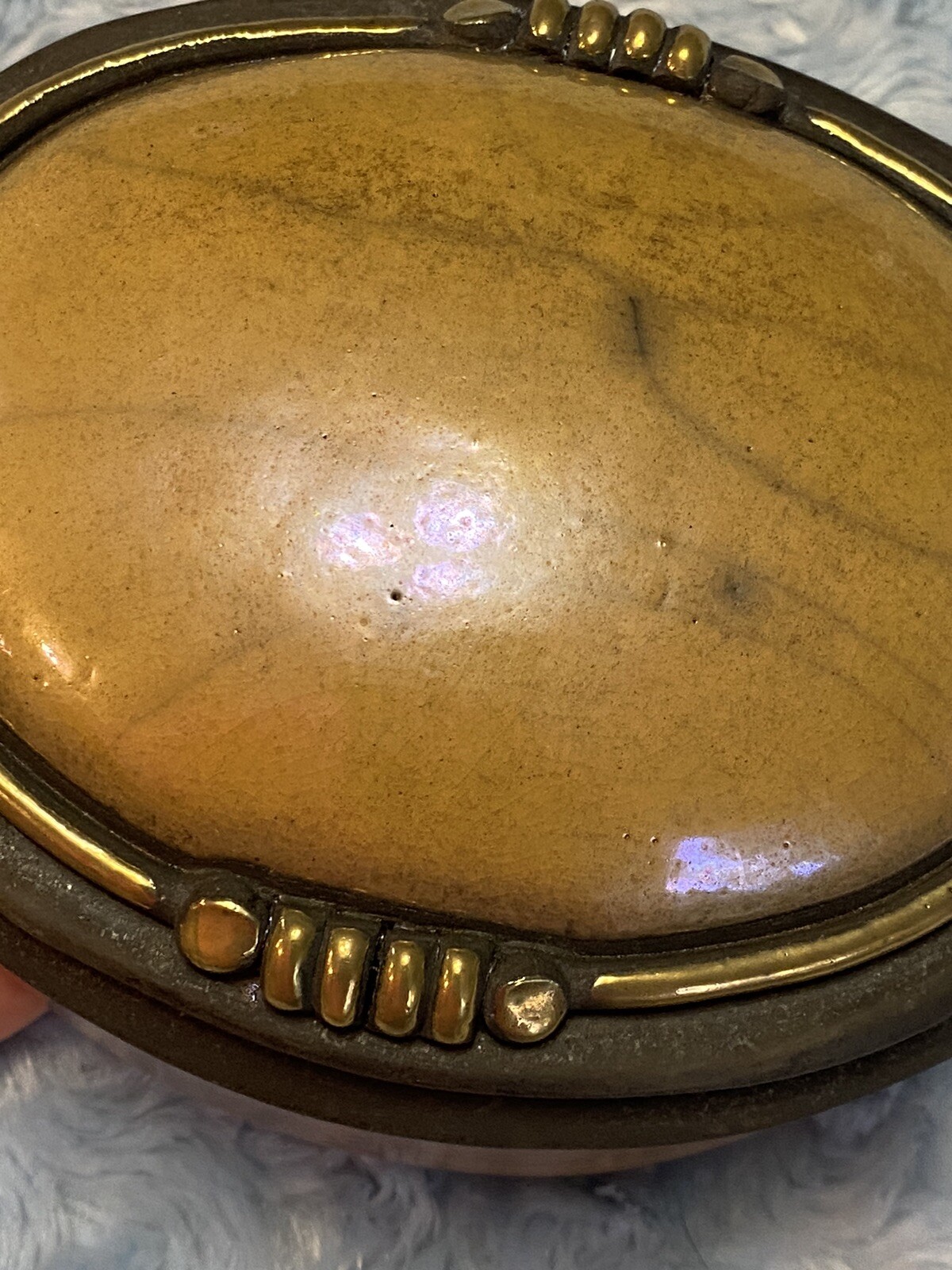 Candone Wharton Raku Box Pottery SIGNED by Artist Vintage
