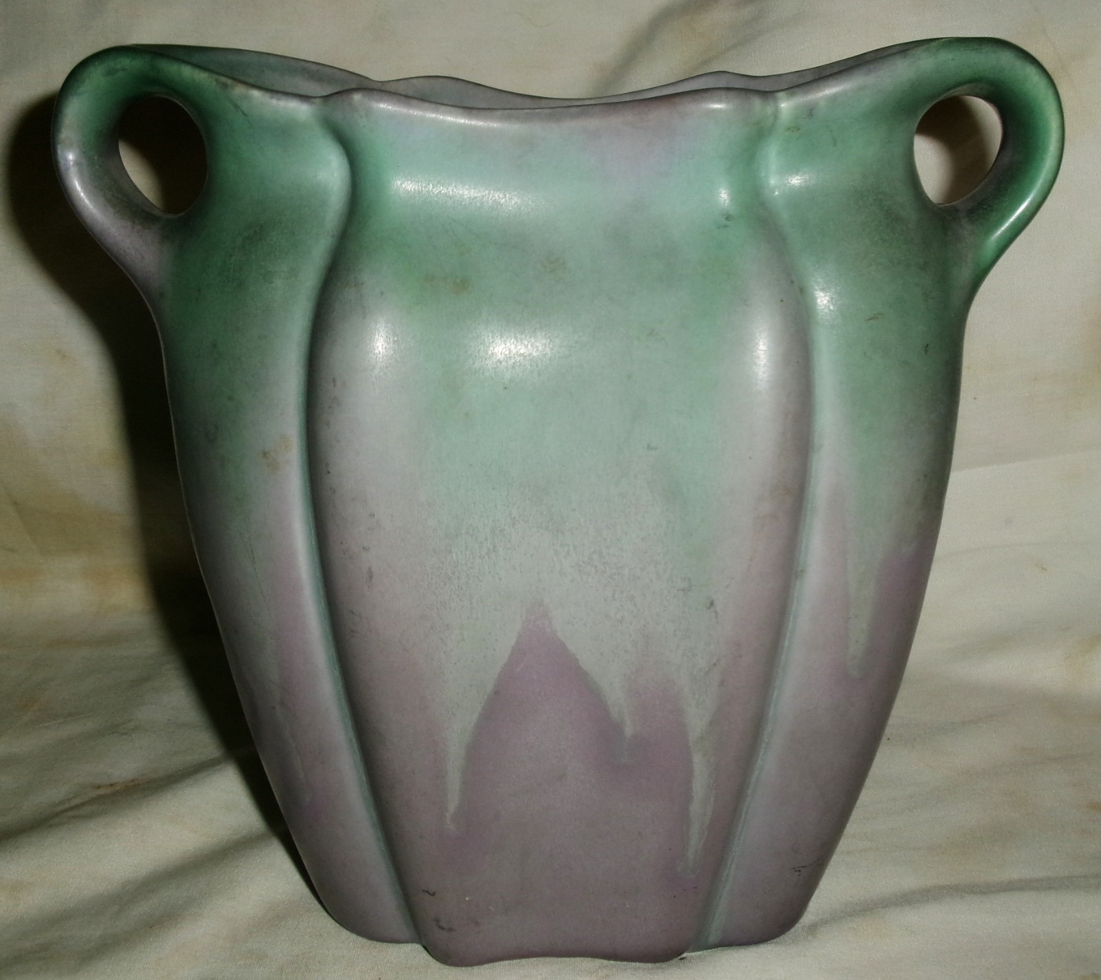 ANTIQUE USA MISSION ARTS & CRAFTS MUNCIE POTTERY FLOWER VASE MATTE GLAZE MINT A+