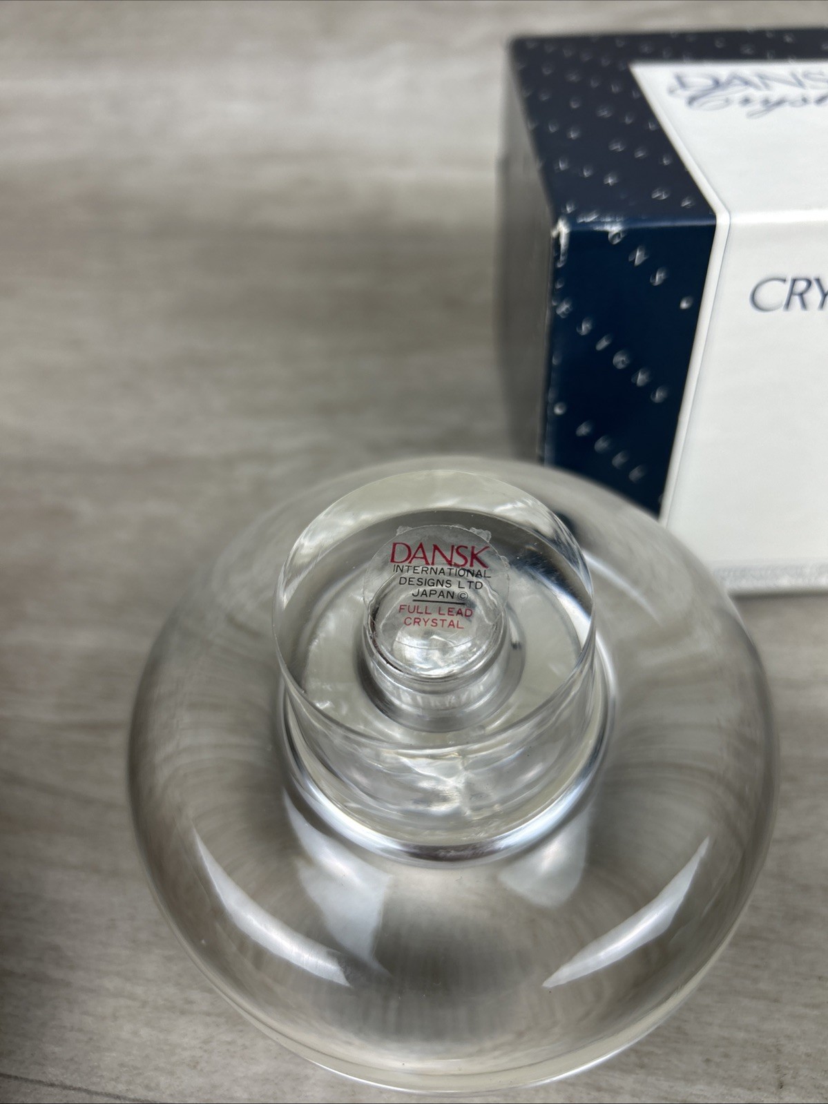 Dansk MCM Lead Crystal Glass Votive or Taper Candle Holder Style 01702 CL JAPAN