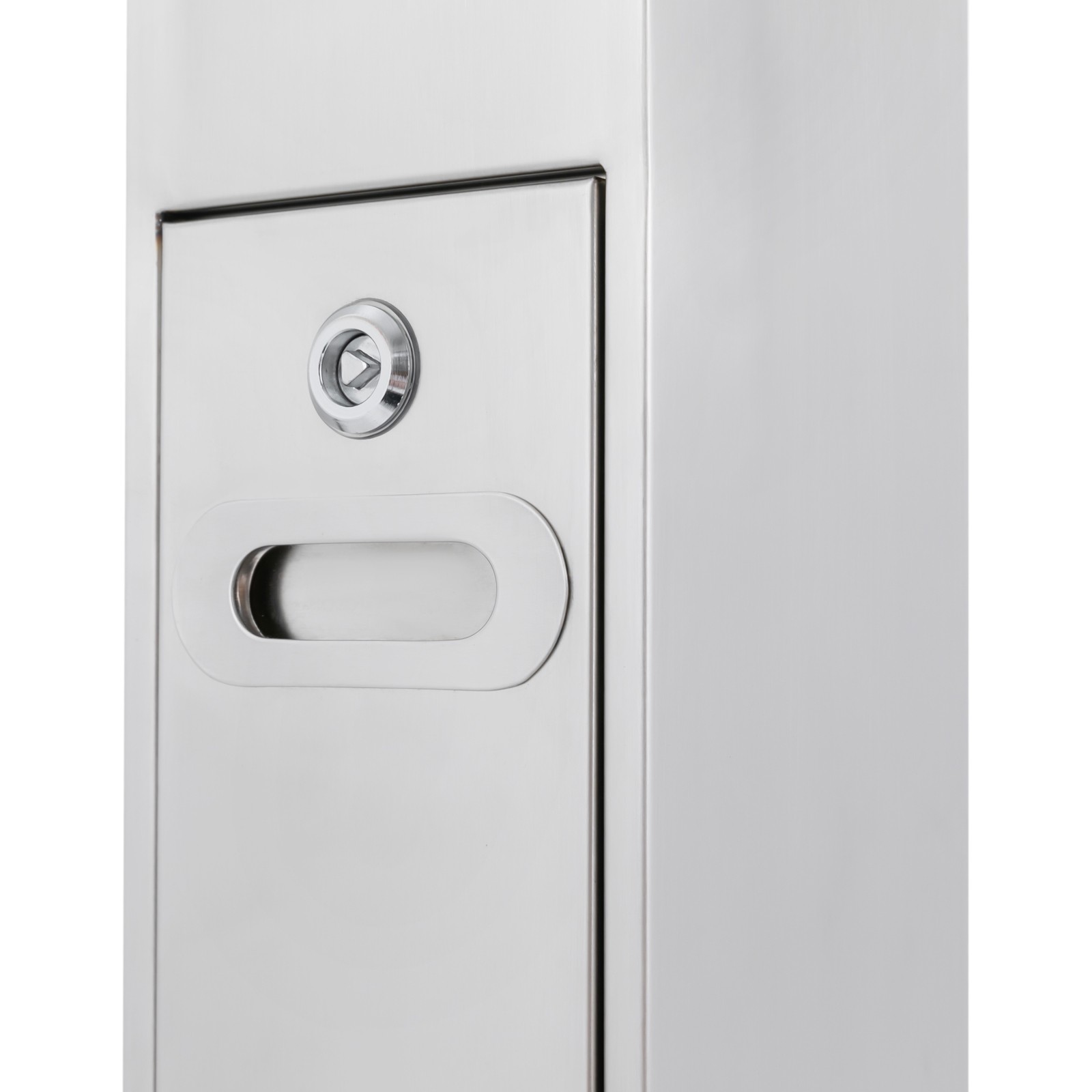 Freestanding Outdoor Stainless Steel Cigarette Butt Receptacle – Silver