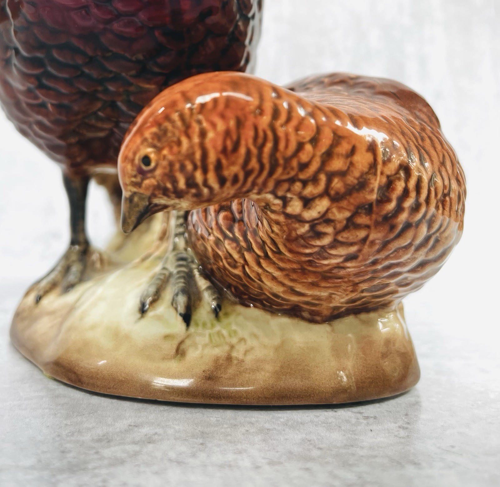 Beswick Pheasant Figurine #2078 England Hand Painted 2 Birds 10″ Impressed Marks