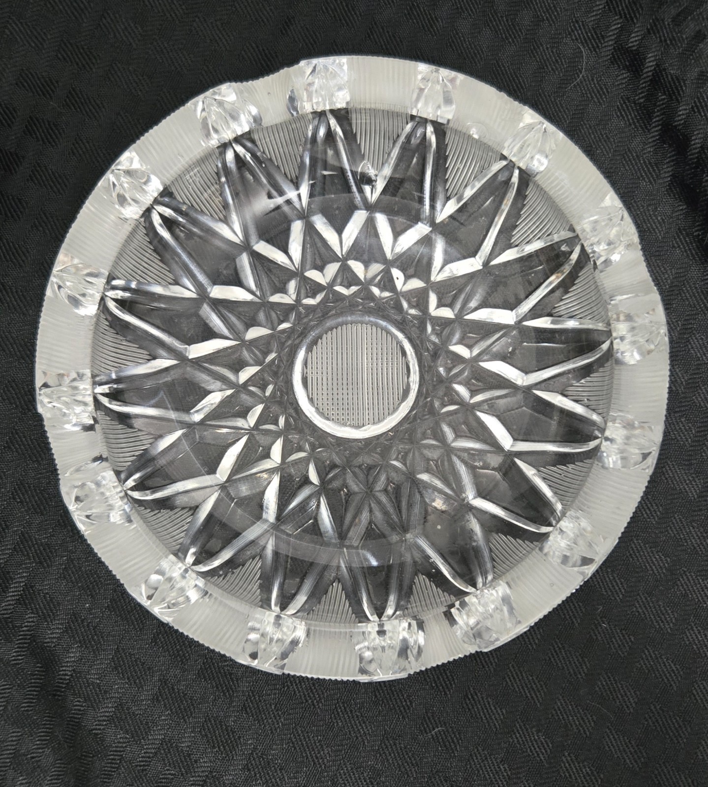 Waterford Crystal Ashtray 6.5″ – Starburst Pattern