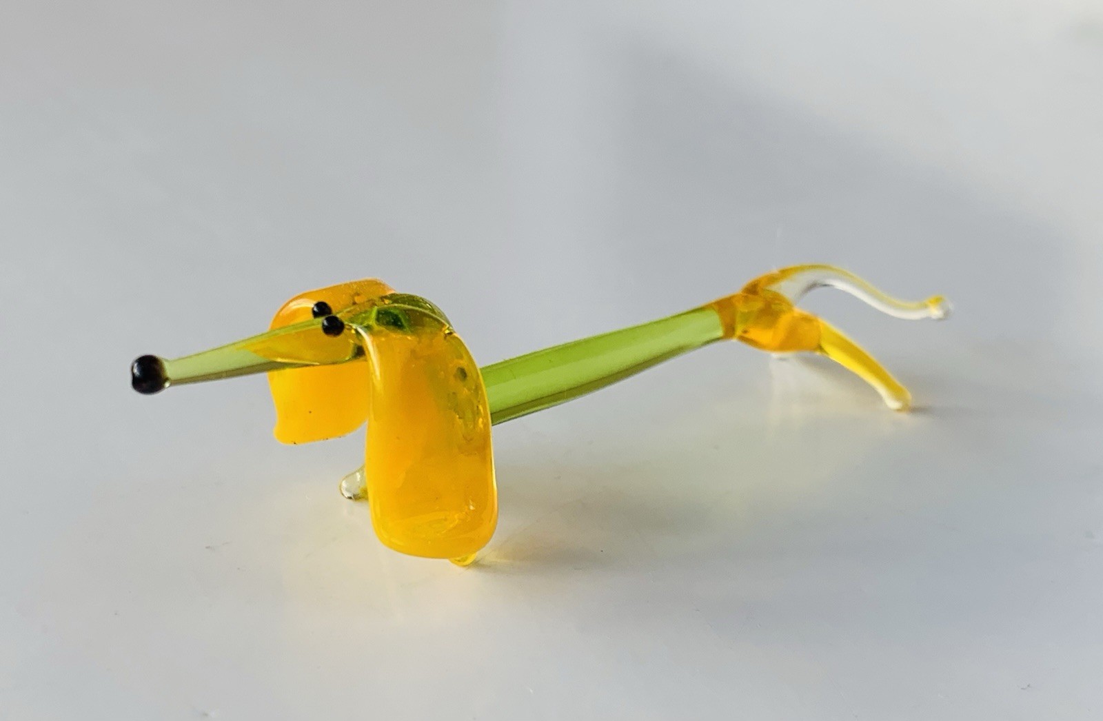 DACHSHUND~Dog~Collectible Hand Blown Art Glass Figurine~Handmade Animal~Large