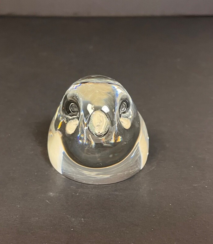 Spode Cut Crystal Art Glass BABY BIRD CHICK Figurine Paperweight West Germany HW