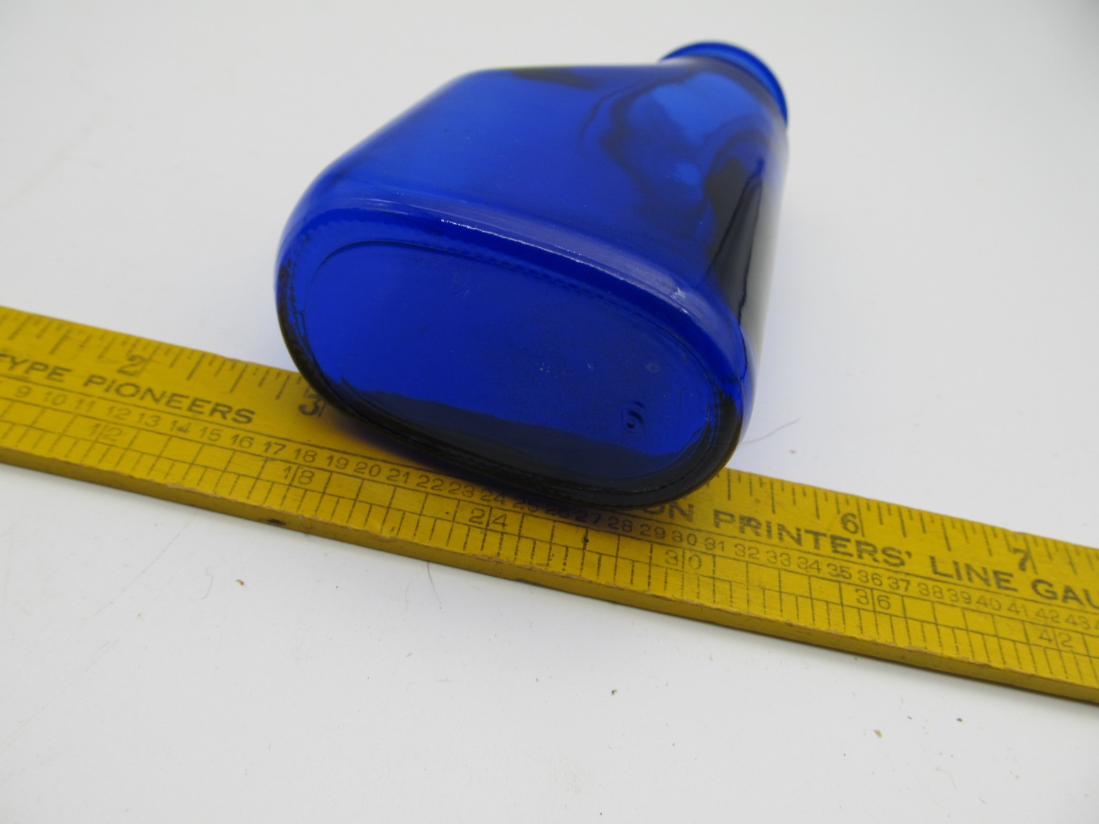 Cobalt Blue Glass Bottle with offset top GJ