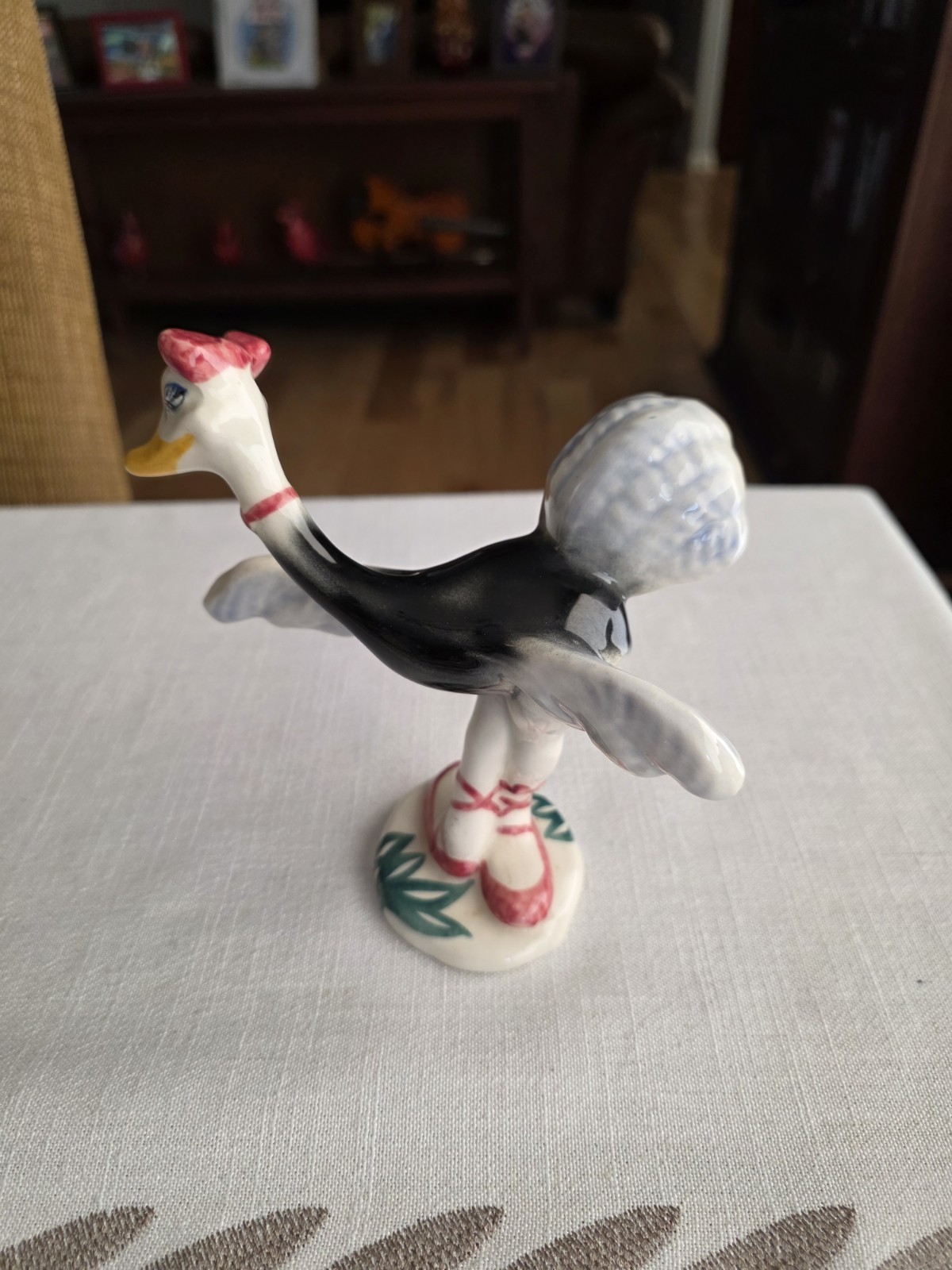 Disney Hand Painted Fantasia Ostrich by Vernon Kilns 1940