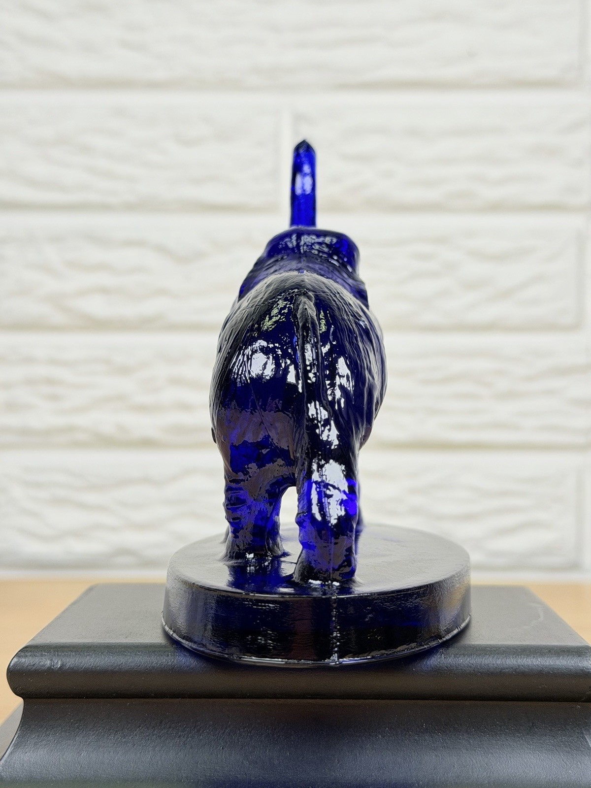 Vintage 1981 Signed Robert Henry Mosser Glass Cobalt Blue EUC Large