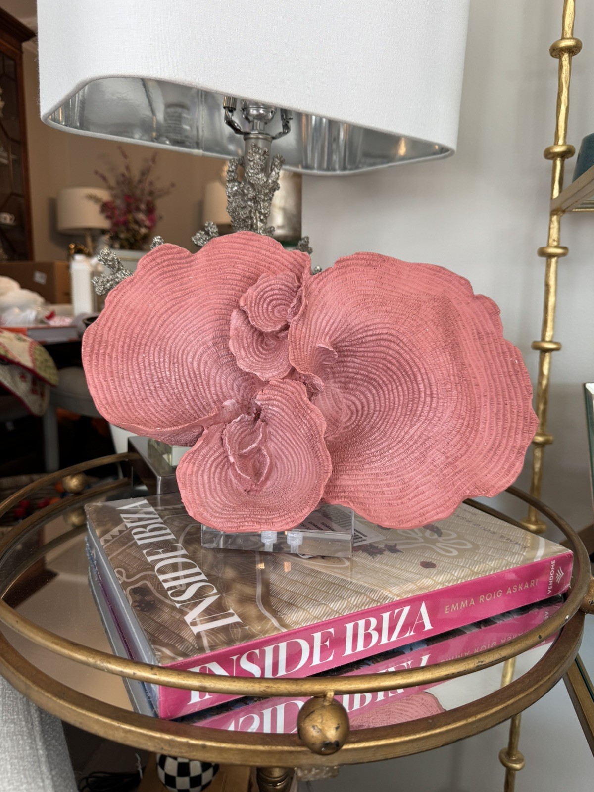 Polystone Coral Decorative Sculpture Home Decor Statue