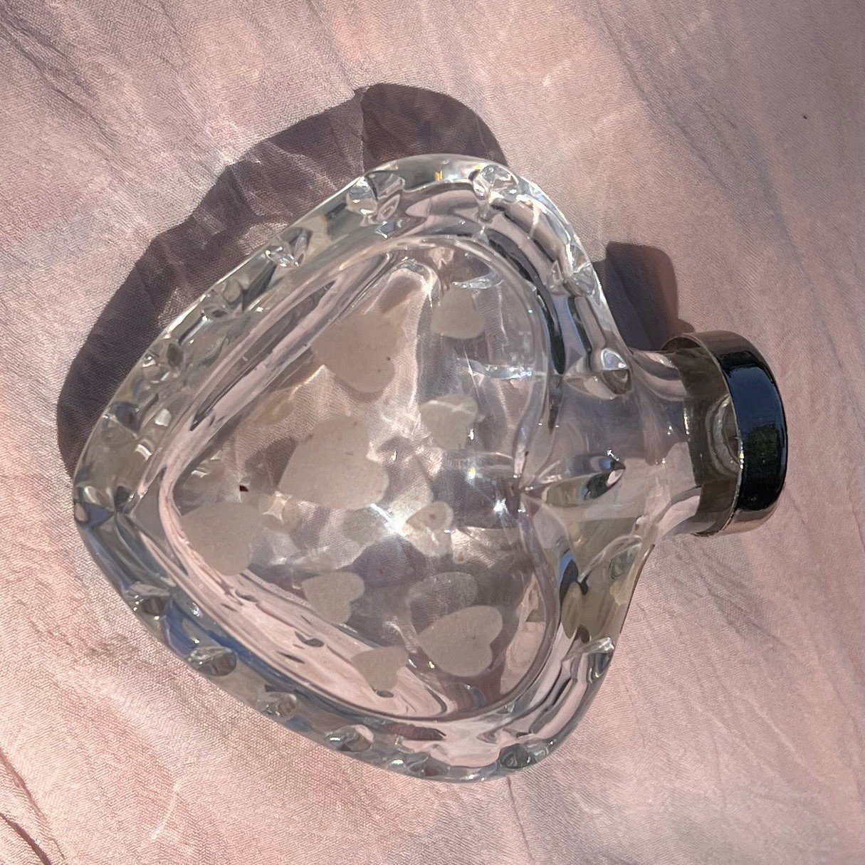 Marquis By Waterford Crystal Made In Poland Etched Bubble Heart Ornament