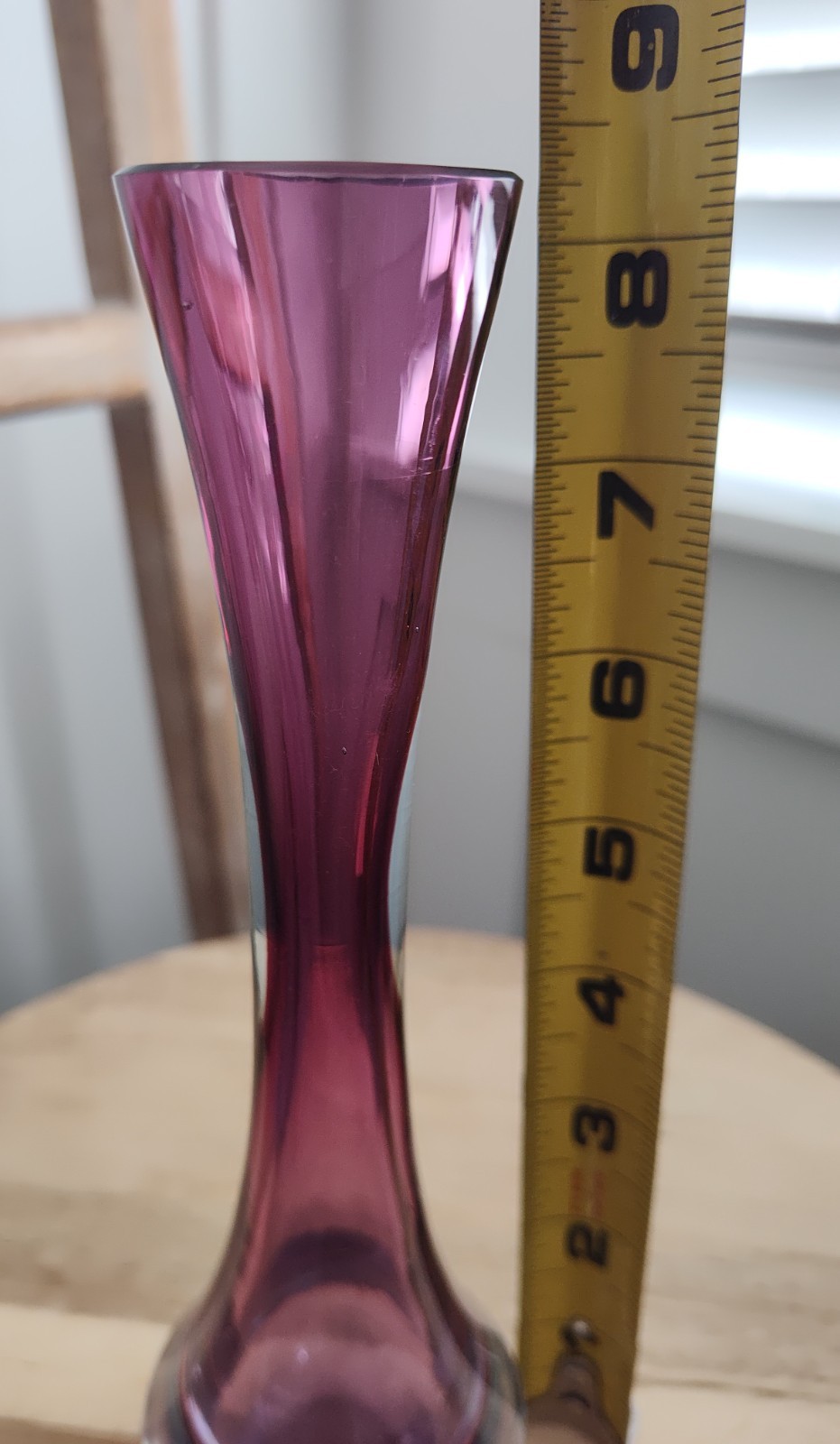 Vintage Murano Sommerso Purple & Blue Stem Vase – Hand-Blown Glass