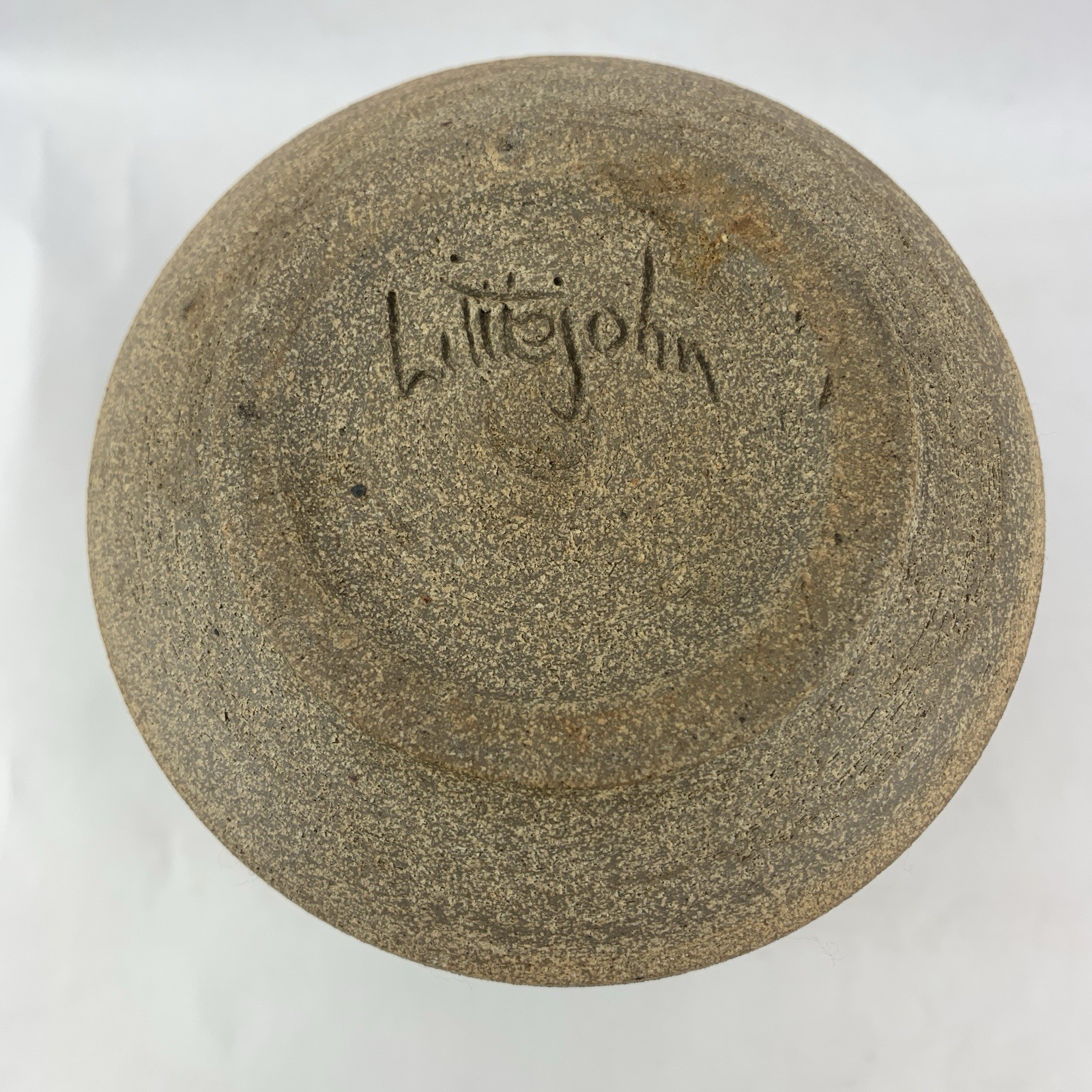 Victoria Littlejohn Studio Pottery Vase Signed MCM Earthenware Stoneware