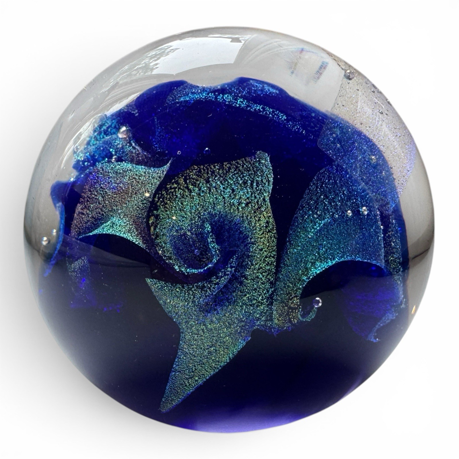 3” Glass Eye Studio # 20 Northern Lights Glass Paperweight