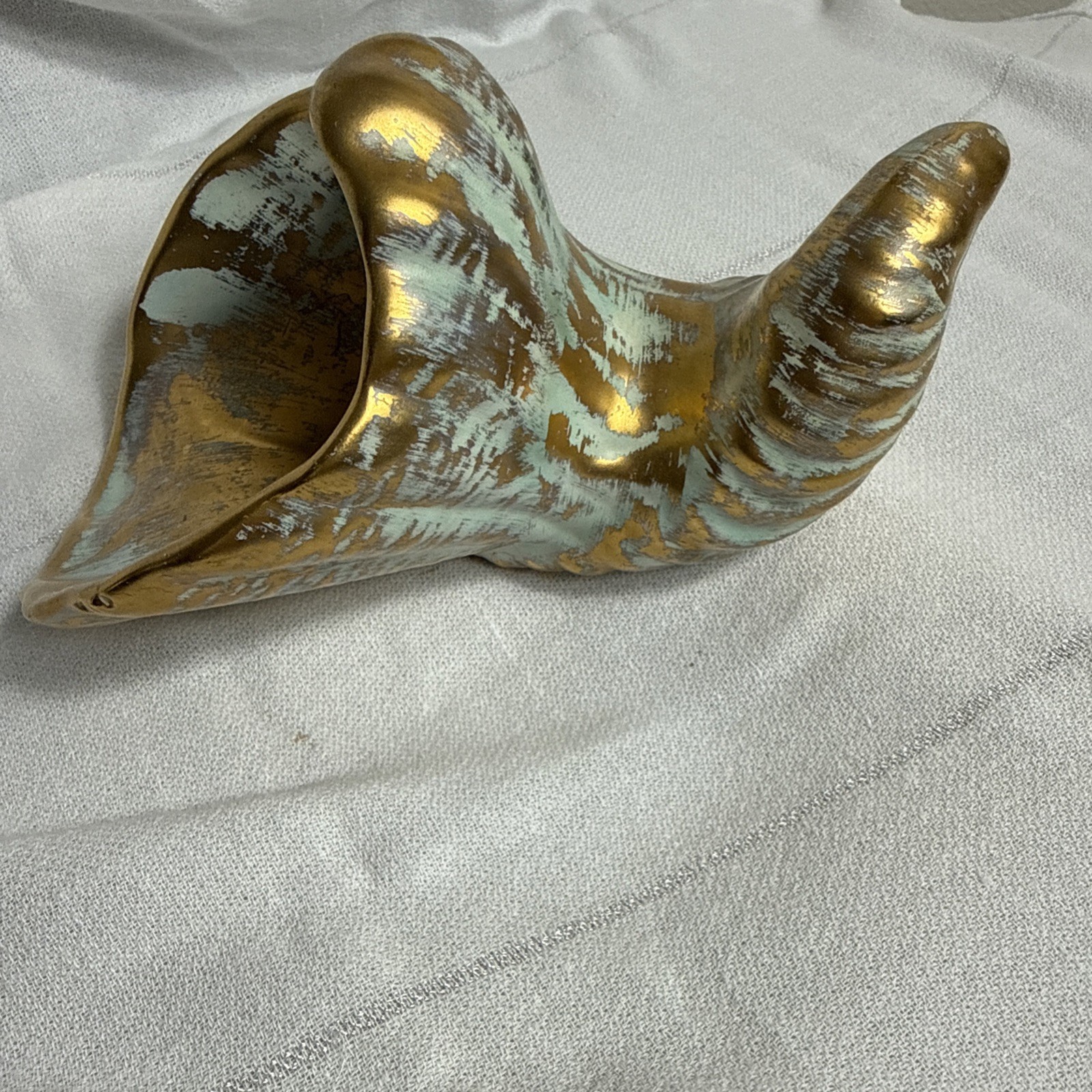 Vintage Stangl Pottery Trenton, NJ Hand-painted #5065 Cornucopia – Antique Gold